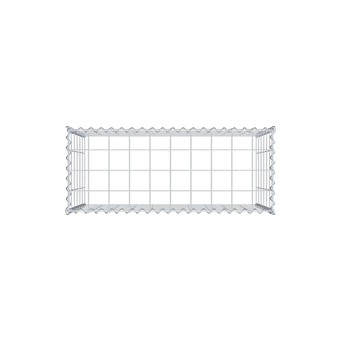 Opvokset gabion type 3 100 cm x 60 cm x 40 cm (L x H x D), maskestørrelse 10 cm x 10 cm, spiral