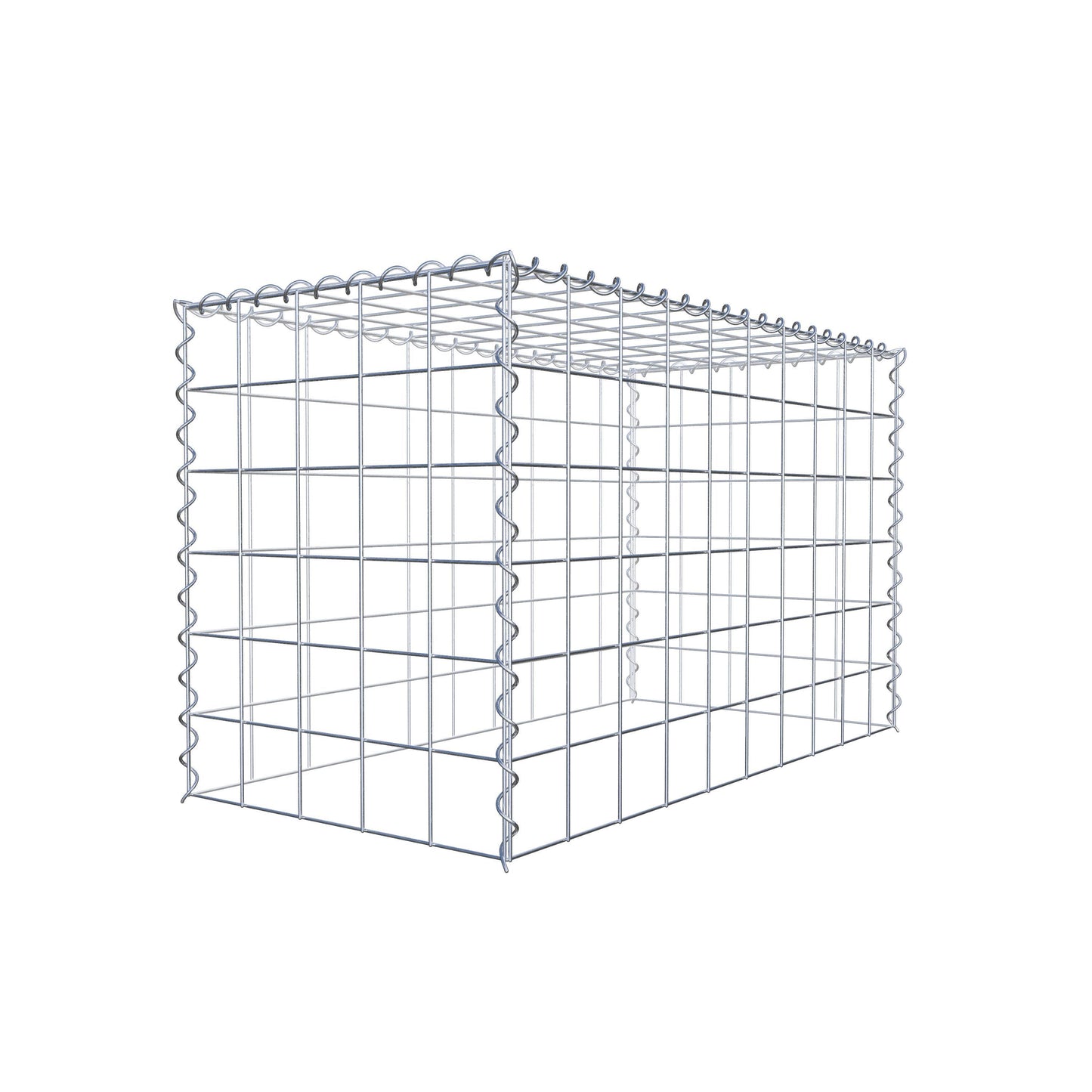Gabion rapporté type 3 100 cm x 60 cm x 50 cm (L x H x P), mailles 10 cm x 10 cm, spirale