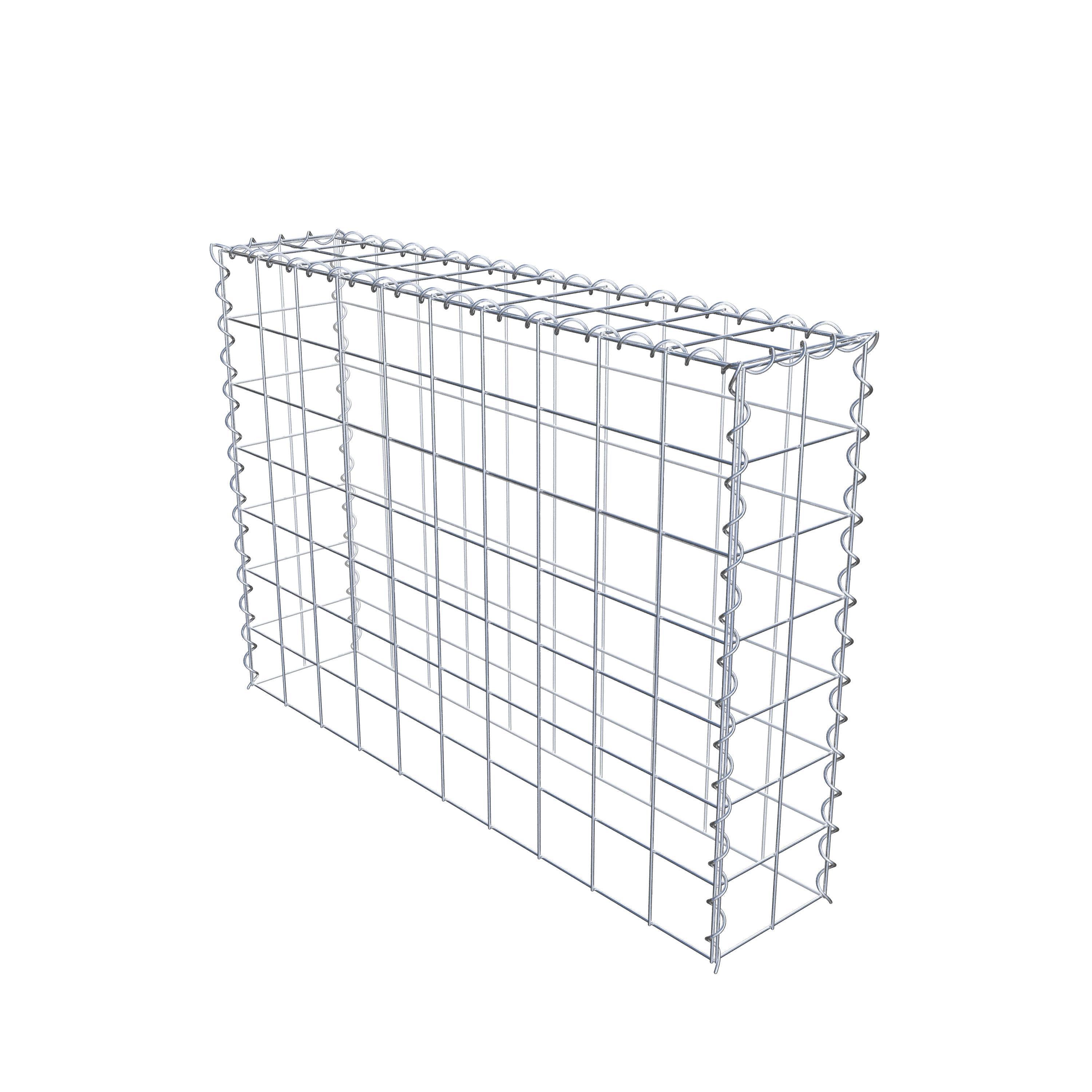 Gabião Tipo 3 100 cm x 70 cm x 20 cm (C x A x P), malhagem 10 cm x 10 cm, espiral