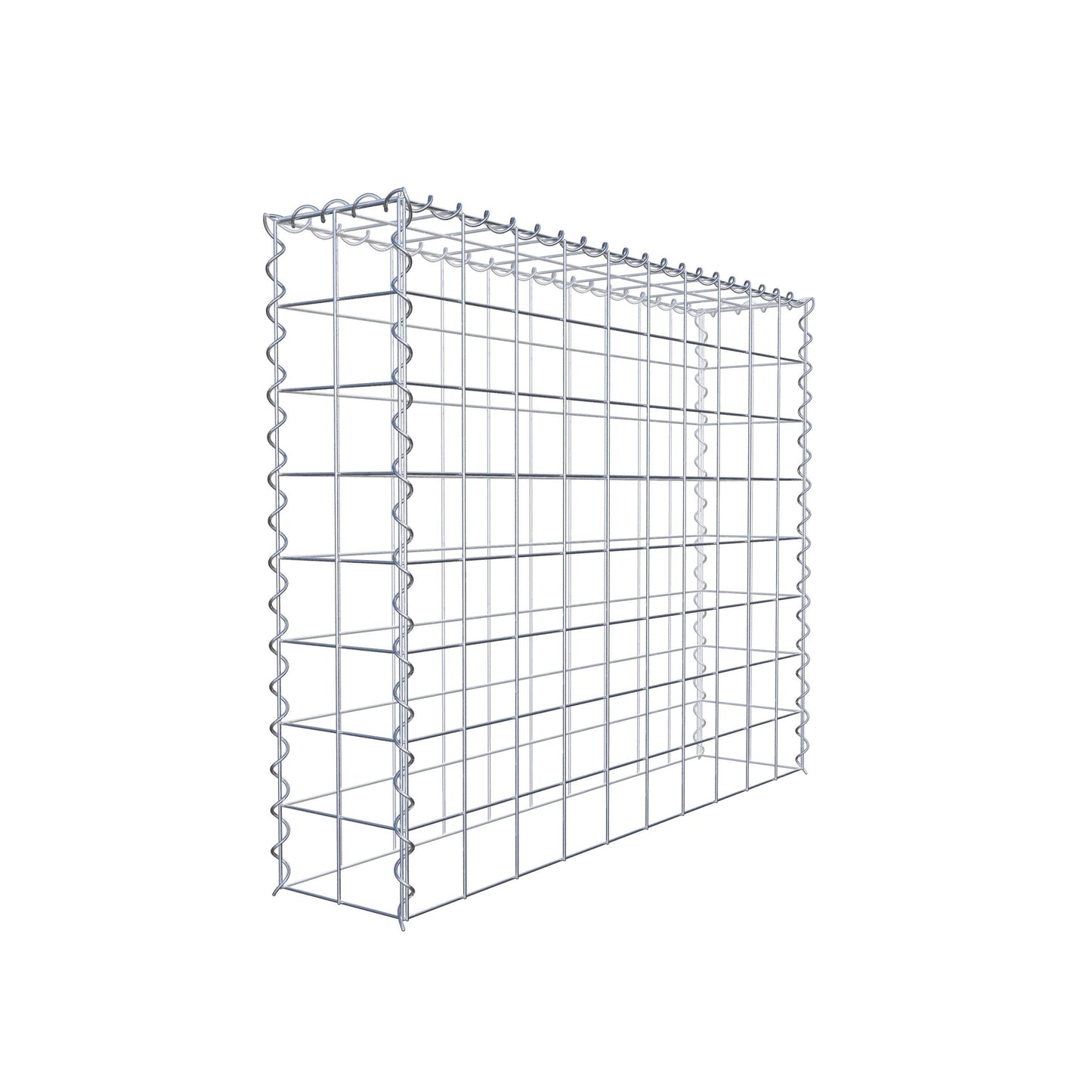Gavión adulto tipo 3 100 cm x 80 cm x 20 cm (largo x alto x profundidad), tamaño de malla 10 cm x 10 cm, espiral