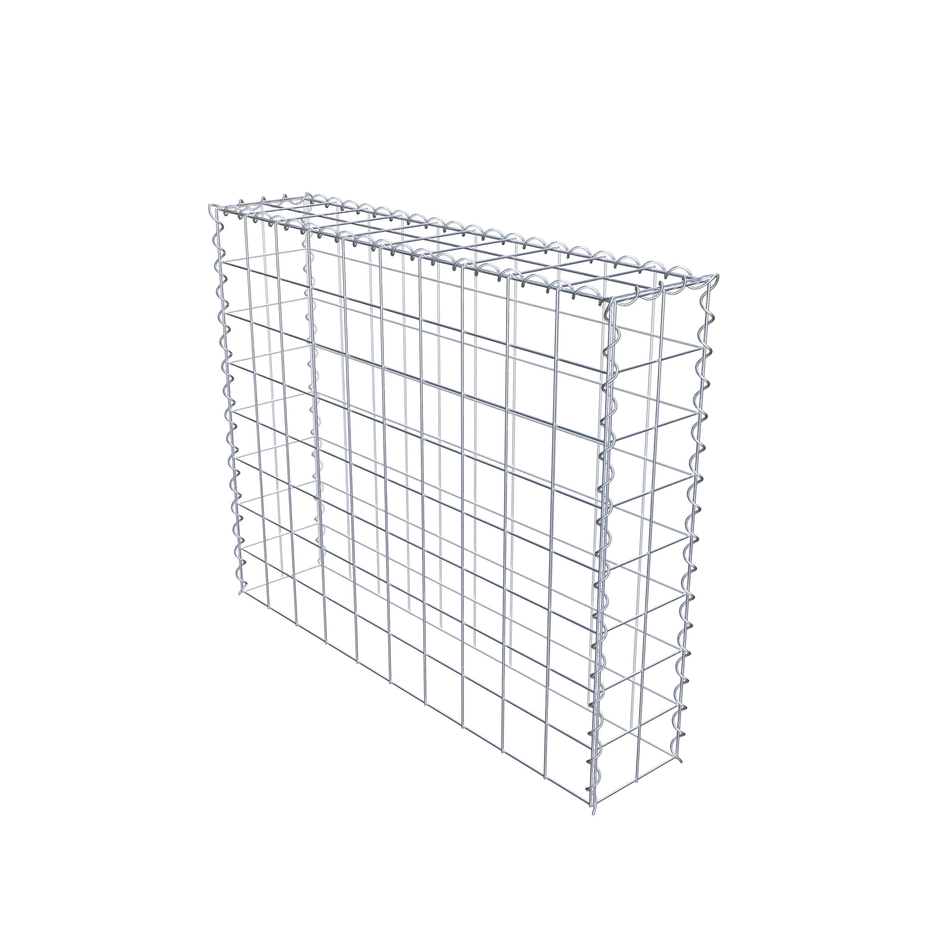 Gabião tipo 3 100 cm x 80 cm x 20 cm (C x A x P), malhagem 10 cm x 10 cm, espiral