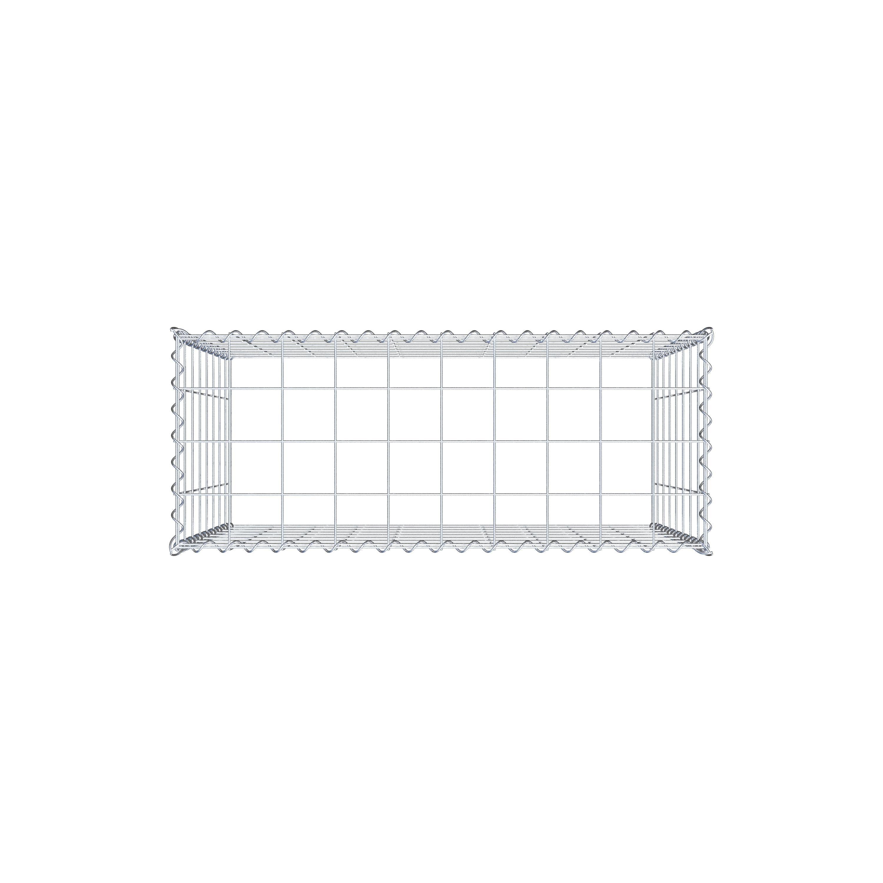 Gabião Tipo 3 100 cm x 80 cm x 40 cm (C x A x P), malhagem 10 cm x 10 cm, espiral