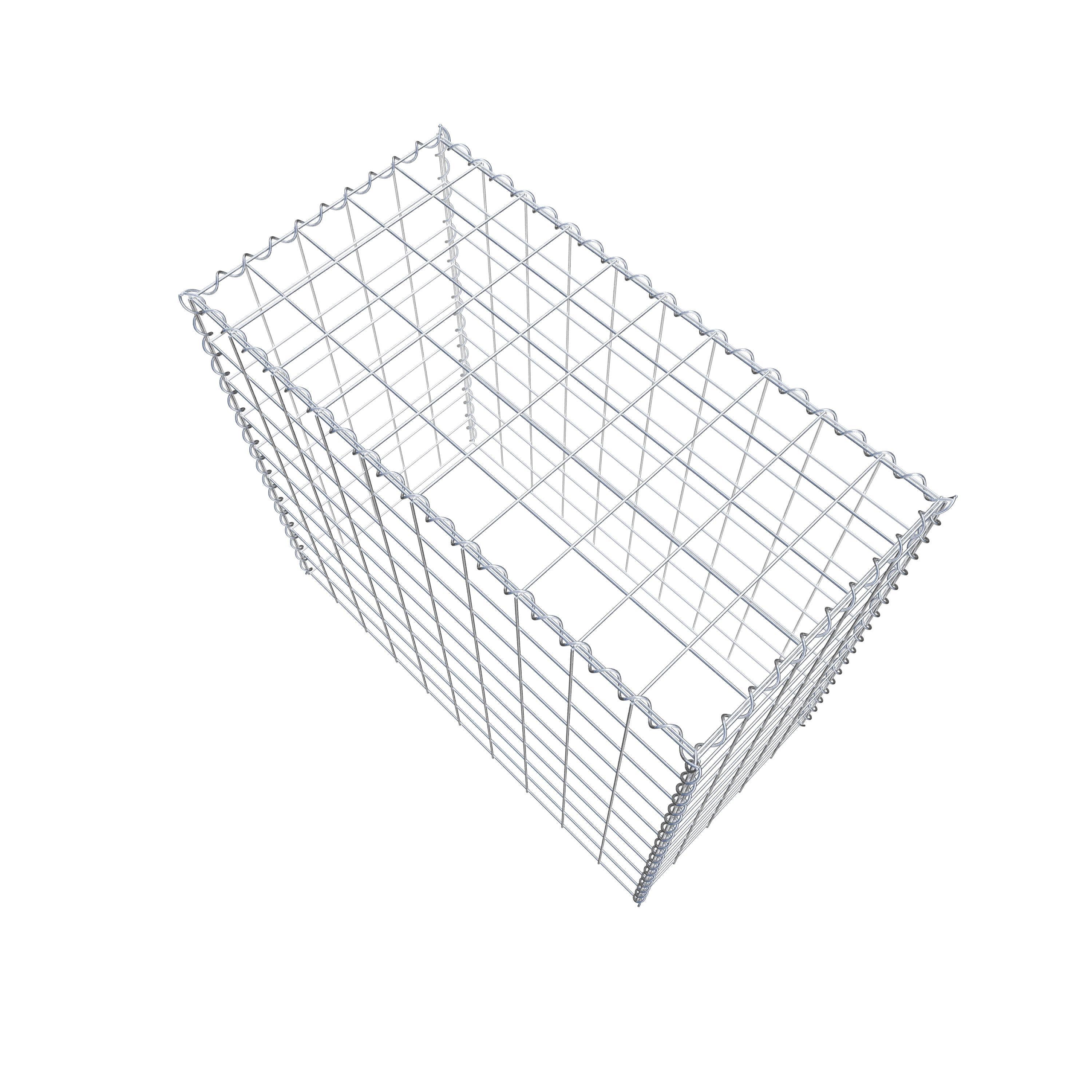 Opvokset gabion type 3 100 cm x 90 cm x 50 cm (L x H x D), maskestørrelse 10 cm x 10 cm, spiral