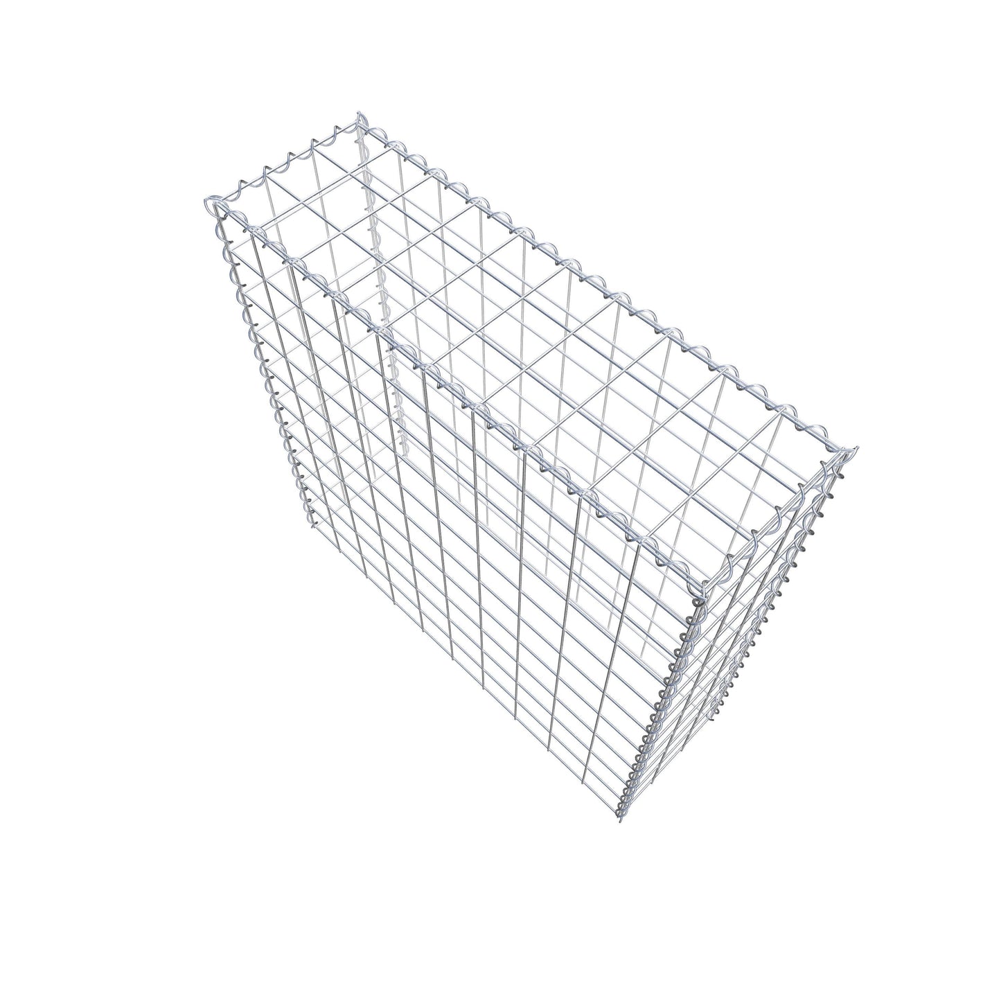 Gabion rapporté type 3 100 cm x 100 cm x 30 cm (L x H x P), mailles 10 cm x 10 cm, spirale