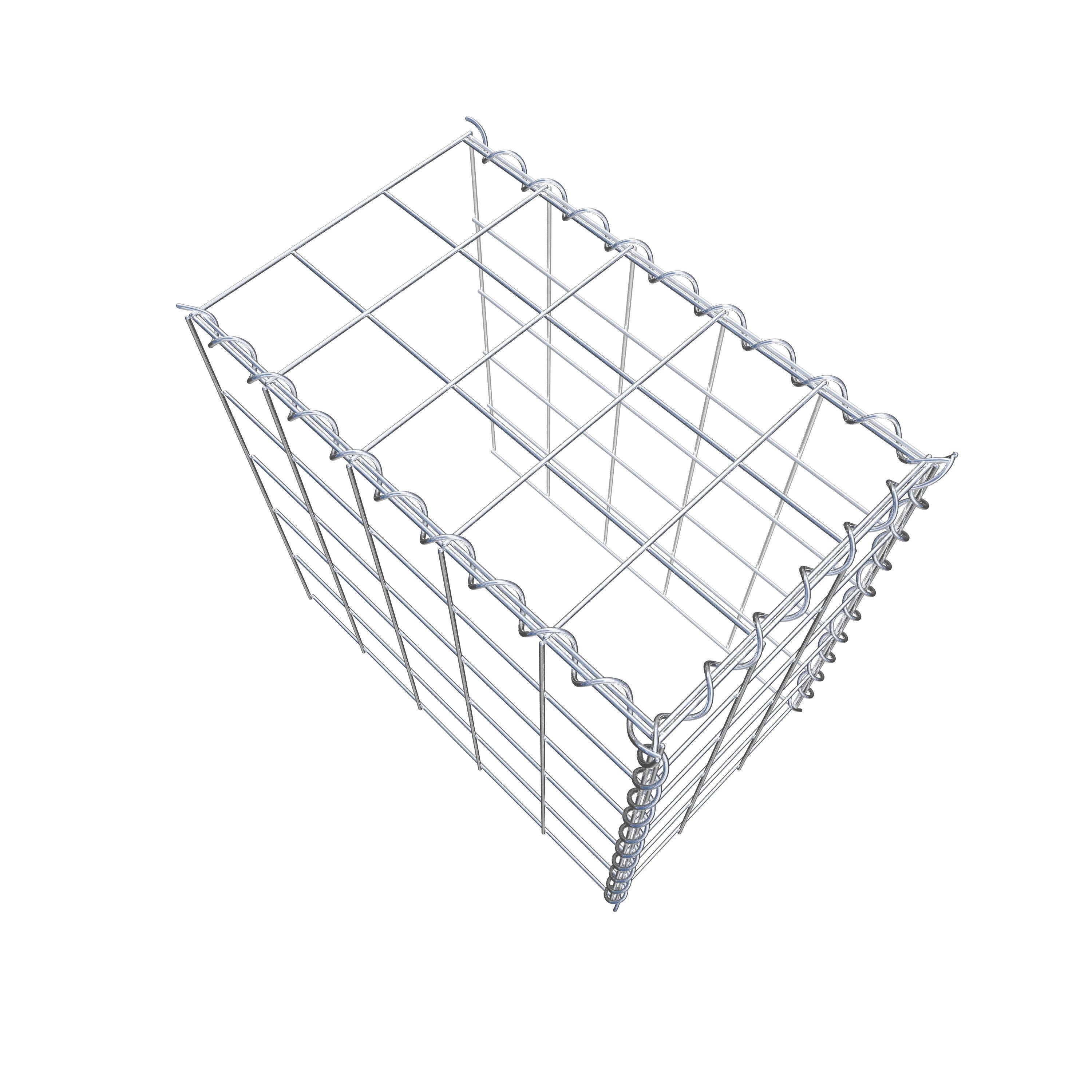 Gabião tipo 4 50 cm x 50 cm x 30 cm (C x A x P), malhagem 10 cm x 10 cm, espiral