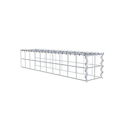 Aangegroeide schanskorf type 4 100 cm x 20 cm x 20 cm (L x H x D), maaswijdte 10 cm x 10 cm, spiraal