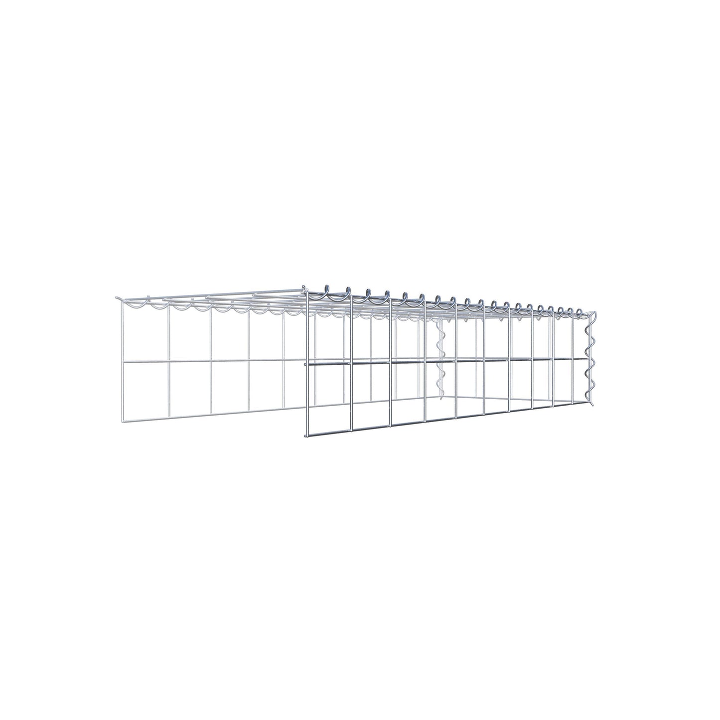 Gabbione aggiuntivo tipo 4 100 cm x 20 cm x 40 cm (L x A x P), maglia 10 cm x 10 cm, spirale