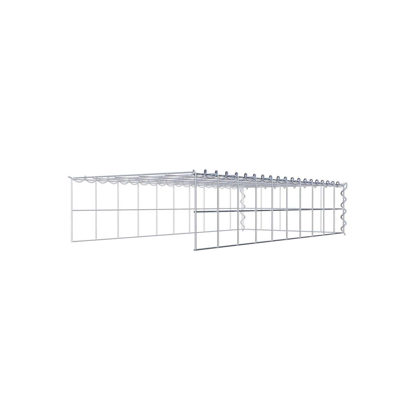 Add-on schanskorf type 4 100 cm x 20 cm x 50 cm (L x H x D), maaswijdte 10 cm x 10 cm, spiraal