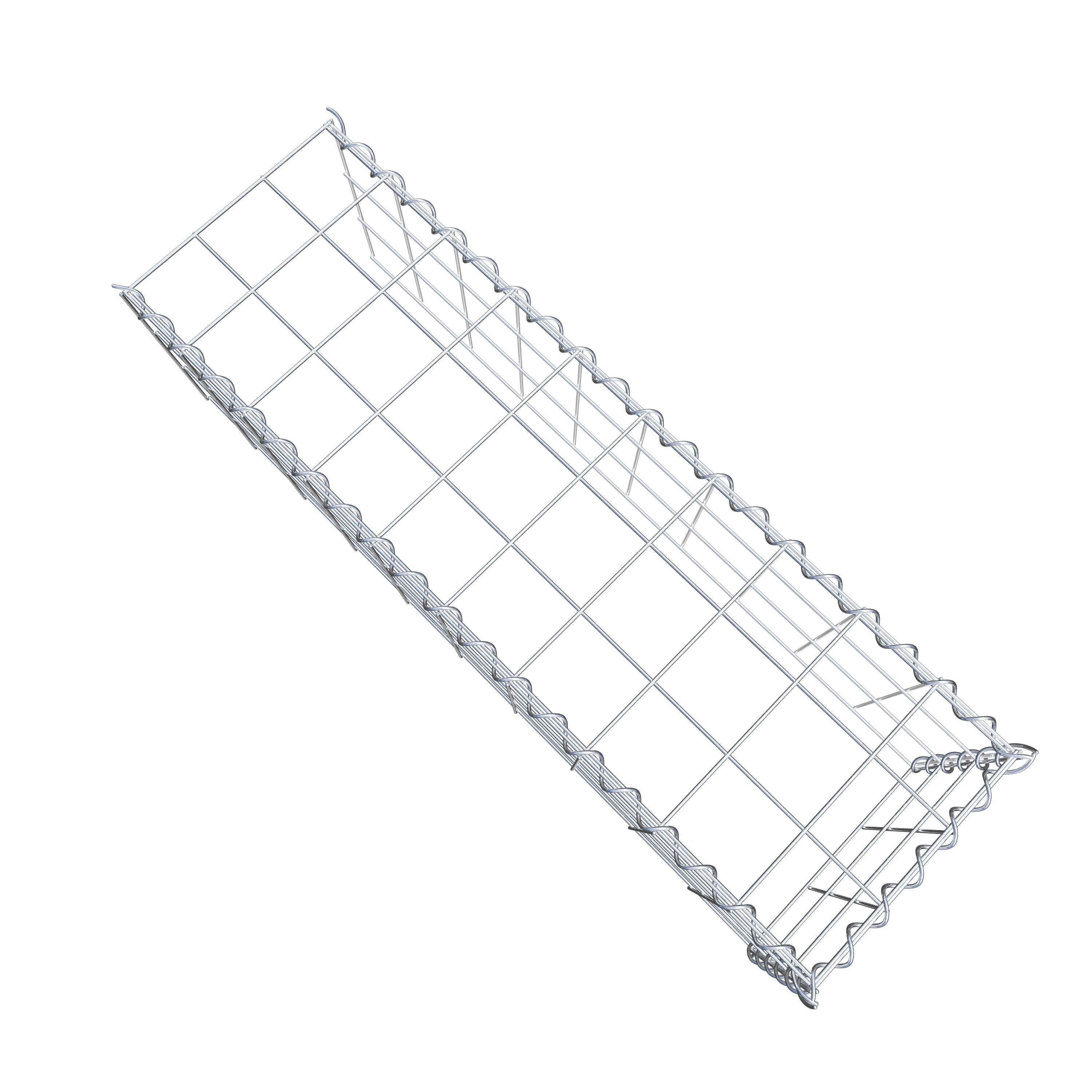 Grown-on gabion type 4 100 cm x 30 cm x 30 cm (L x H x D), mesh size 10 cm x 10 cm, spiral