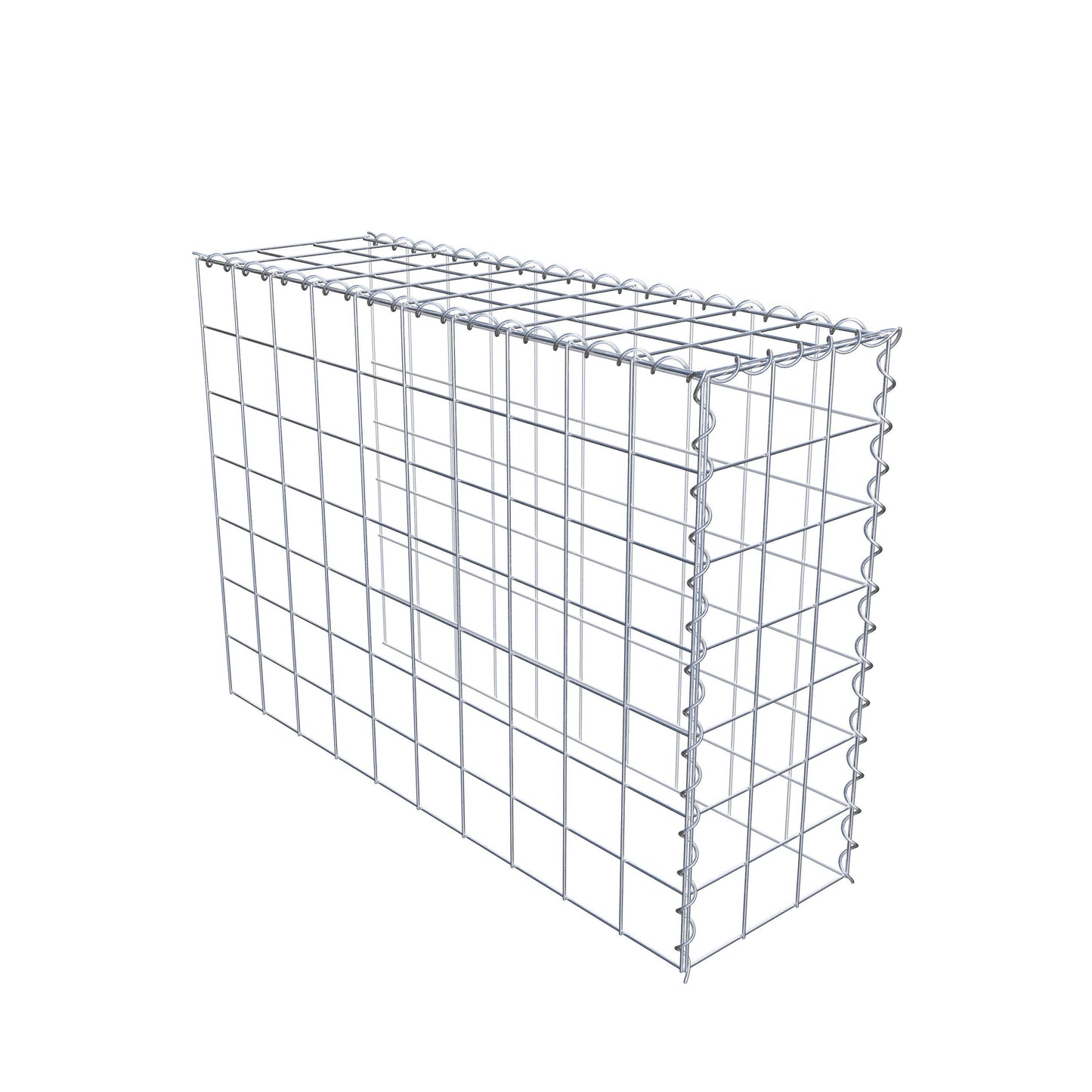 Gabion rapporté type 4 100 cm x 70 cm x 30 cm (L x H x P), mailles 10 cm x 10 cm, spirale