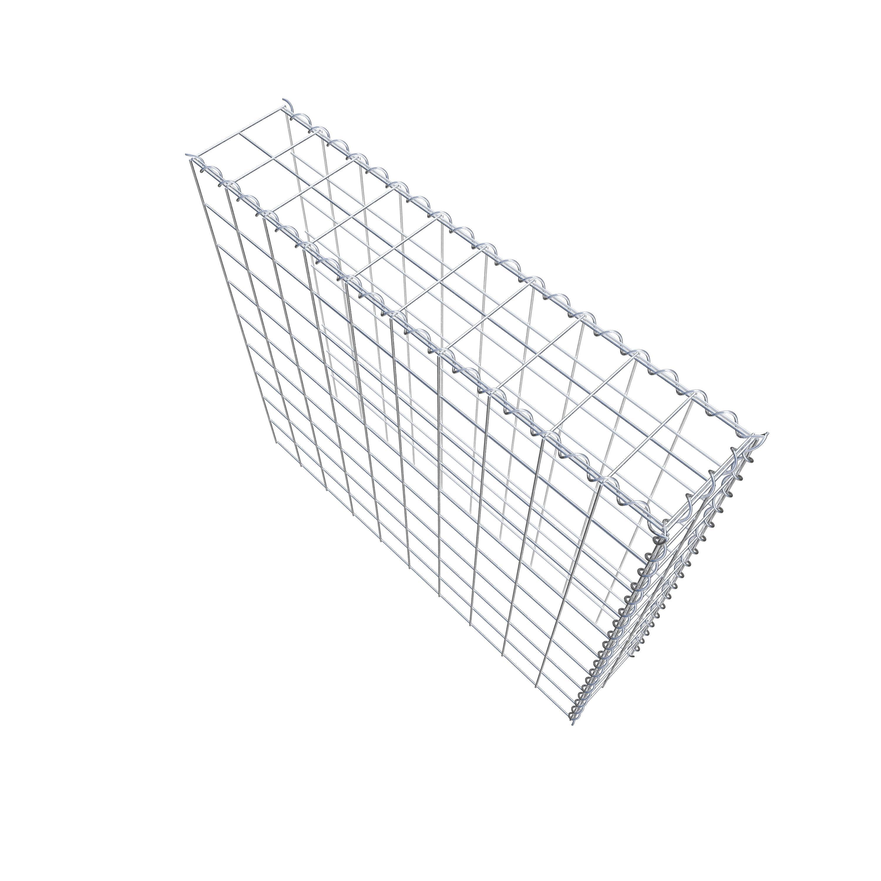 Grown-on gabion type 4 100 cm x 90 cm x 20 cm (L x H x D), mesh size 10 cm x 10 cm, spiral