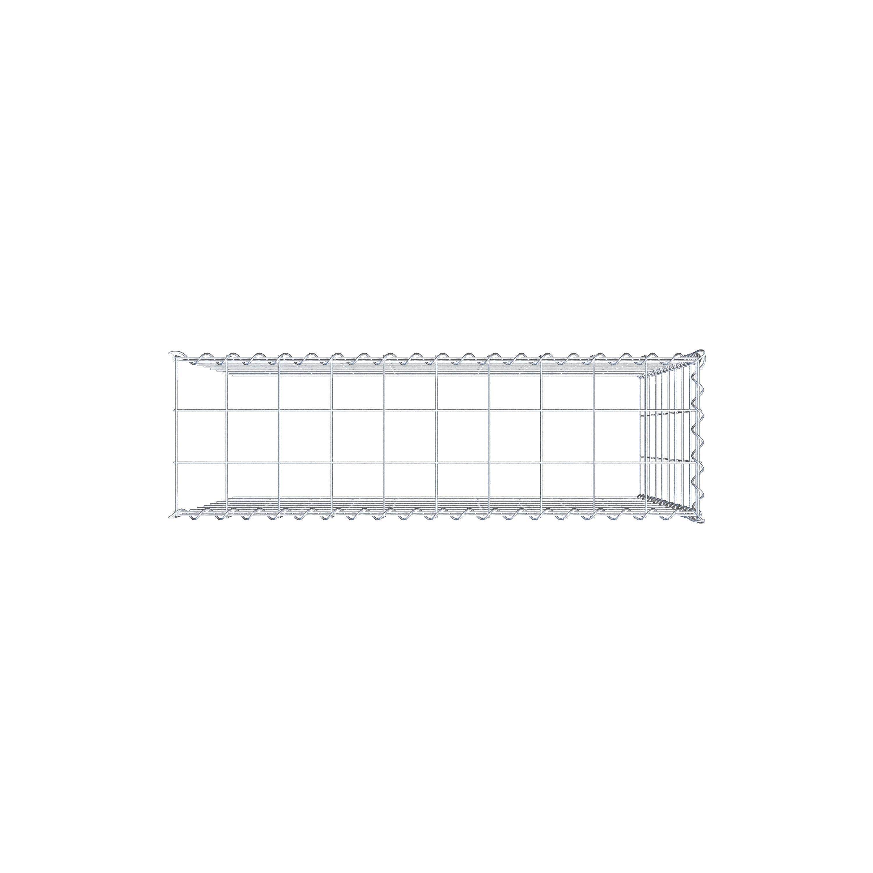 Gabião tipo 4 100 cm x 90 cm x 30 cm (C x A x P), malhagem 10 cm x 10 cm, espiral