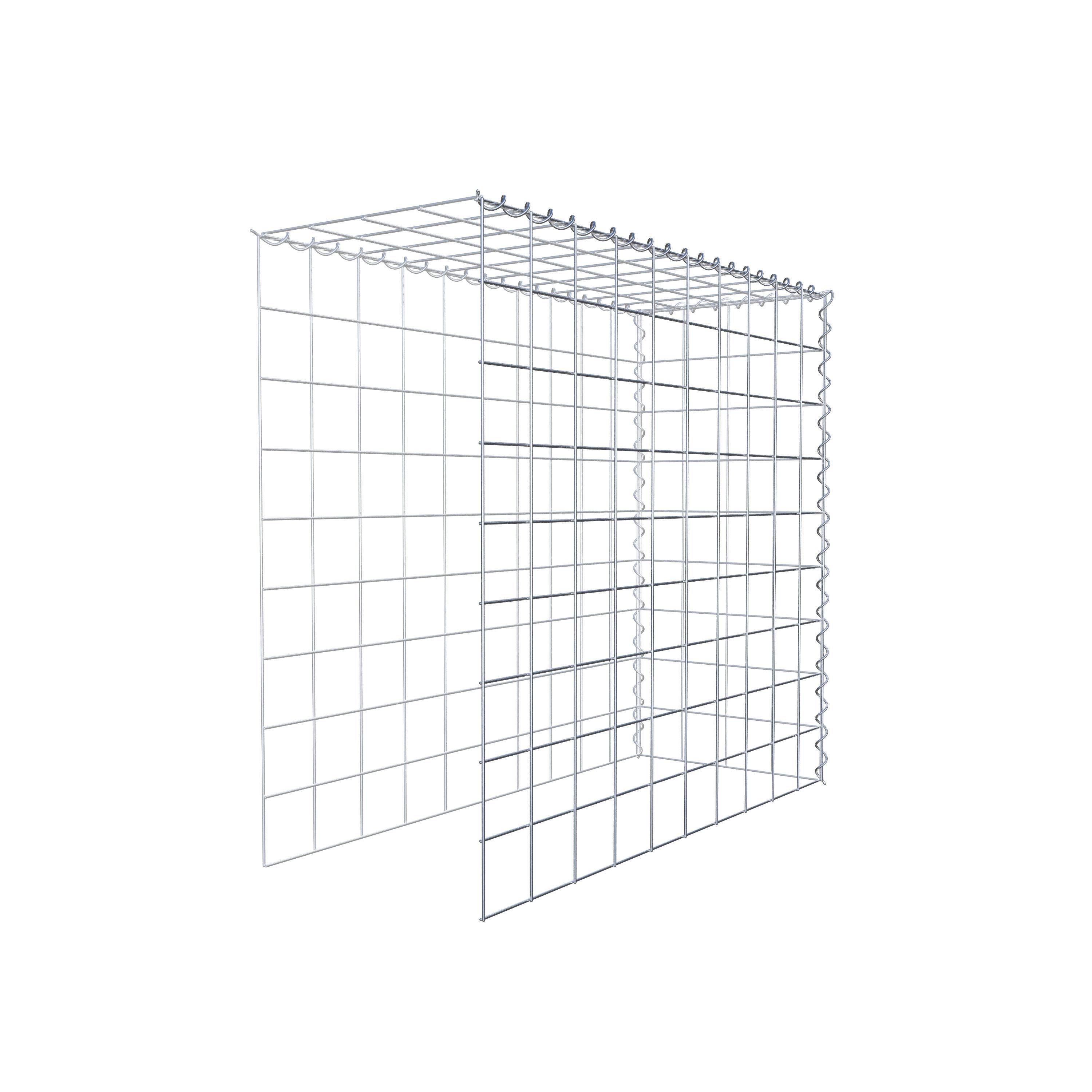 Grown-on gabion type 4 100 cm x 90 cm x 40 cm (L x H x D), mesh size 10 cm x 10 cm, spiral