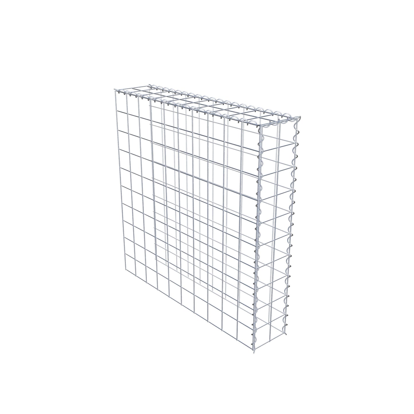 Grown-on gabion type 4 100 cm x 100 cm x 20 cm (L x H x D), mesh size 10 cm x 10 cm, spiral