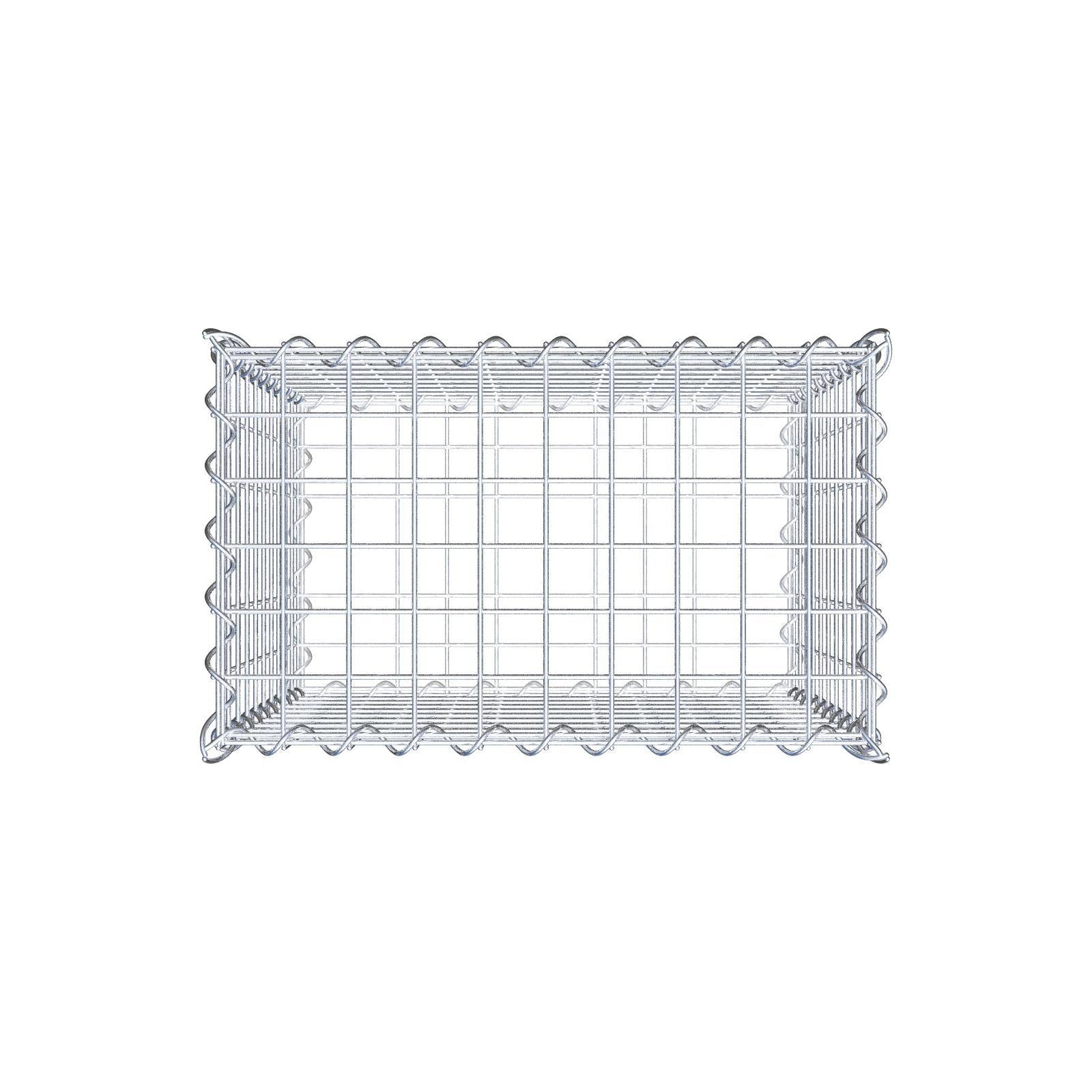 Gabião 50 cm x 50 cm x 30 cm (C x A x P), malhagem 5 cm x 5 cm, espiral
