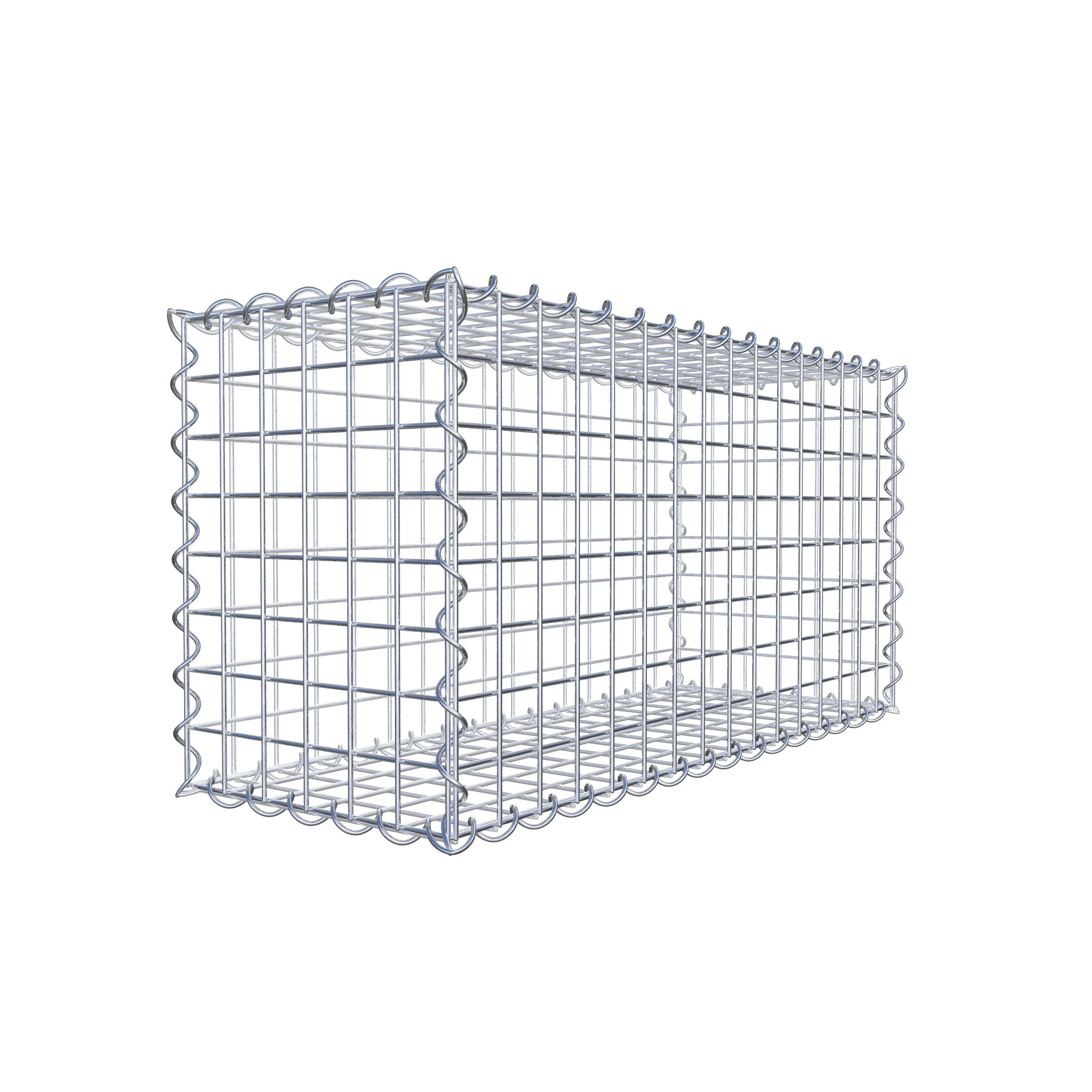 Gabião 80 cm x 40 cm x 30 cm (C x A x P), malhagem 5 cm x 5 cm, espiral