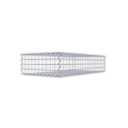 Schanskorf 100 cm x 20 cm x 50 cm (L x H x D), maaswijdte 5 cm x 5 cm, spiraalvormig