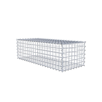 Gabion 100 cm x 30 cm x 40 cm (L x H x D), maskstorlek 5 cm x 5 cm, spiral