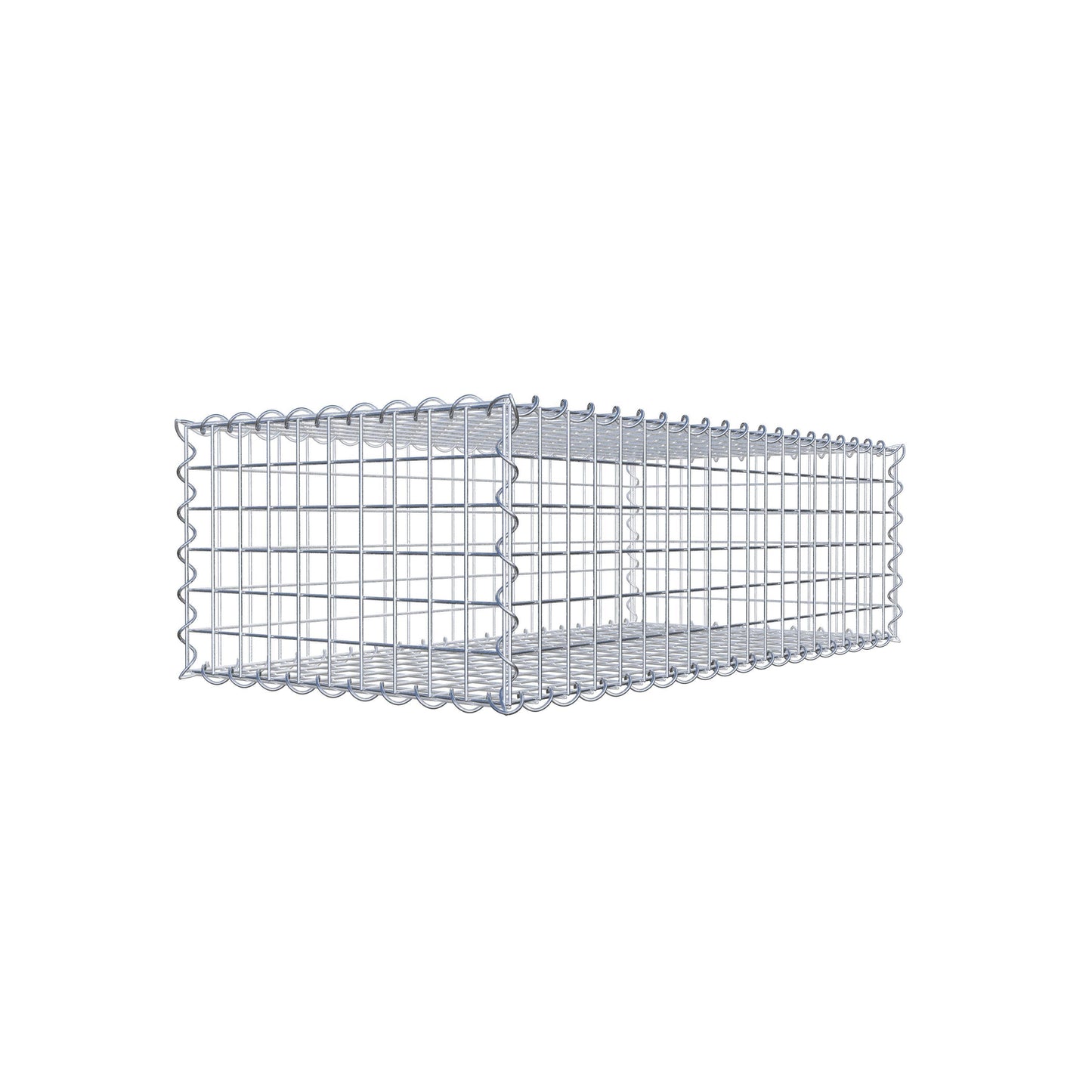 Gabion 100 cm x 30 cm x 50 cm (L x H x D), maskstorlek 5 cm x 5 cm, spiral