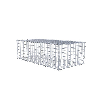 Gabion 100 cm x 30 cm x 50 cm (L x H x D), maskstorlek 5 cm x 5 cm, spiral