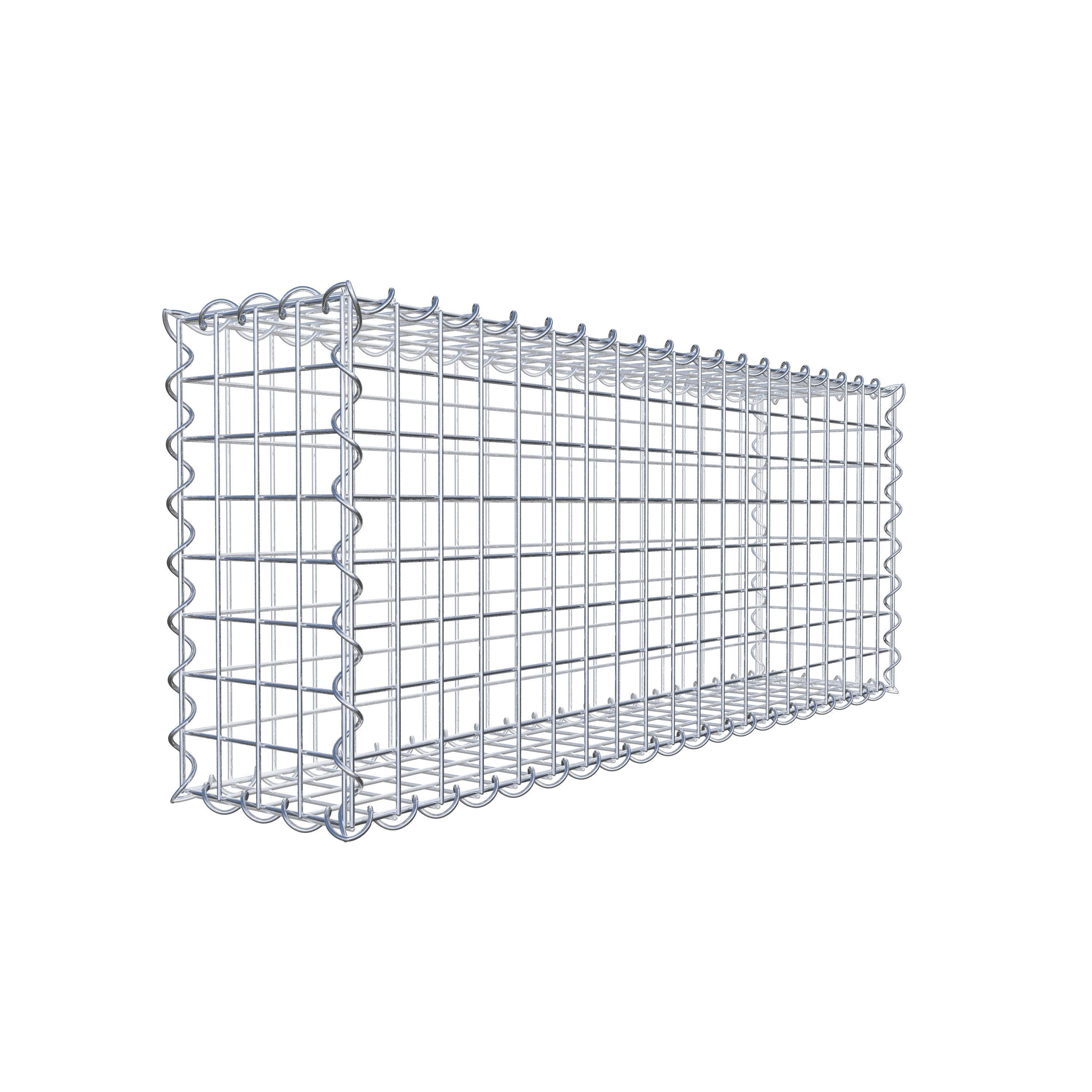 Gabione 100 cm x 40 cm x 20 cm (L x H x T), Maschenweite 5 cm x 5 cm, Spirale