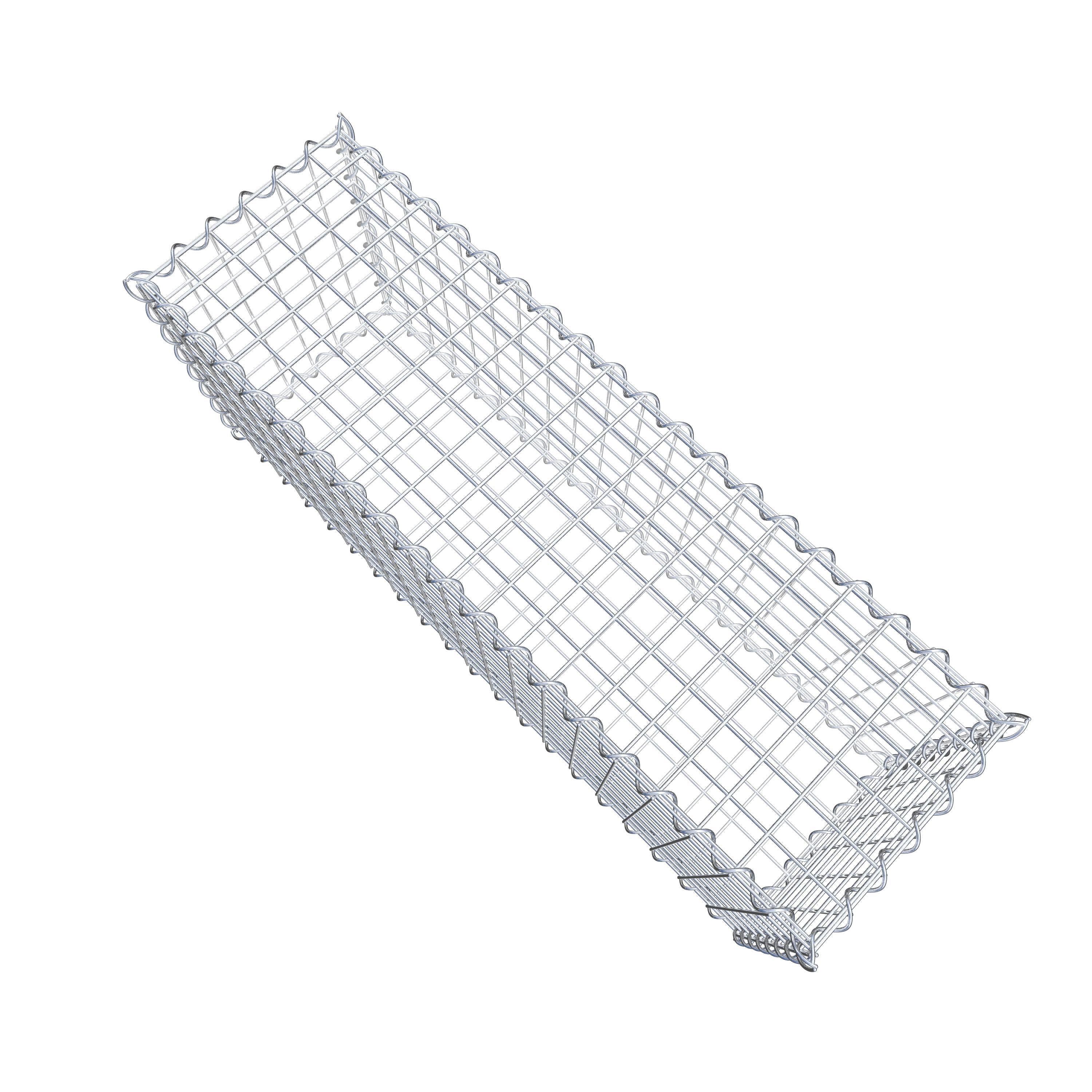 Gabião 100 cm x 40 cm x 30 cm (C x A x P), malhagem 5 cm x 5 cm, espiral