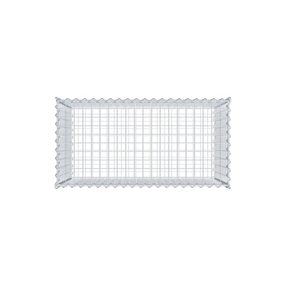 Gabbione 100 cm x 60 cm x 50 cm (L x H x P), maglia 5 cm x 5 cm, spirale