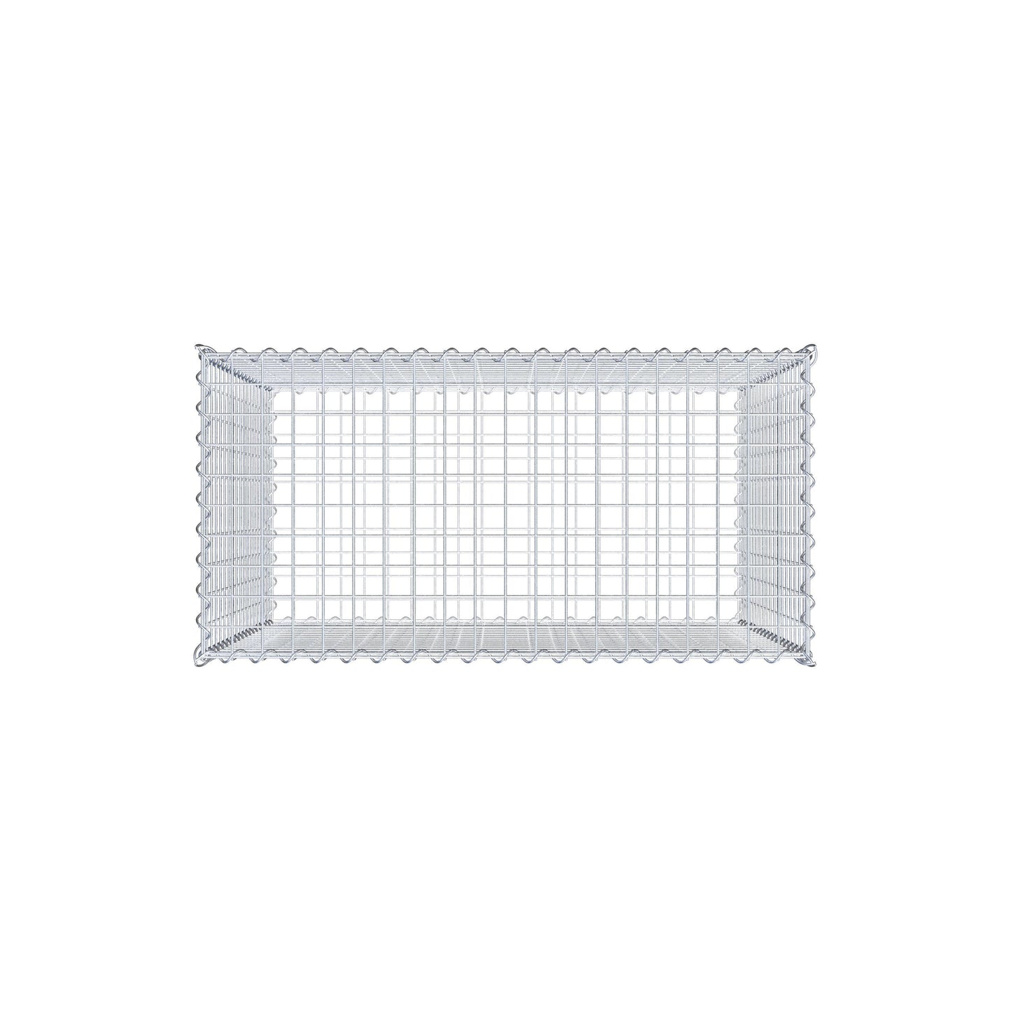 Gabion 100 cm x 90 cm x 50 cm (L x H x D), mesh size 5 cm x 5 cm, spiral