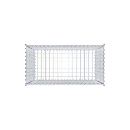 Gabion 100 cm x 90 cm x 50 cm (L x H x D), mesh size 5 cm x 5 cm, spiral