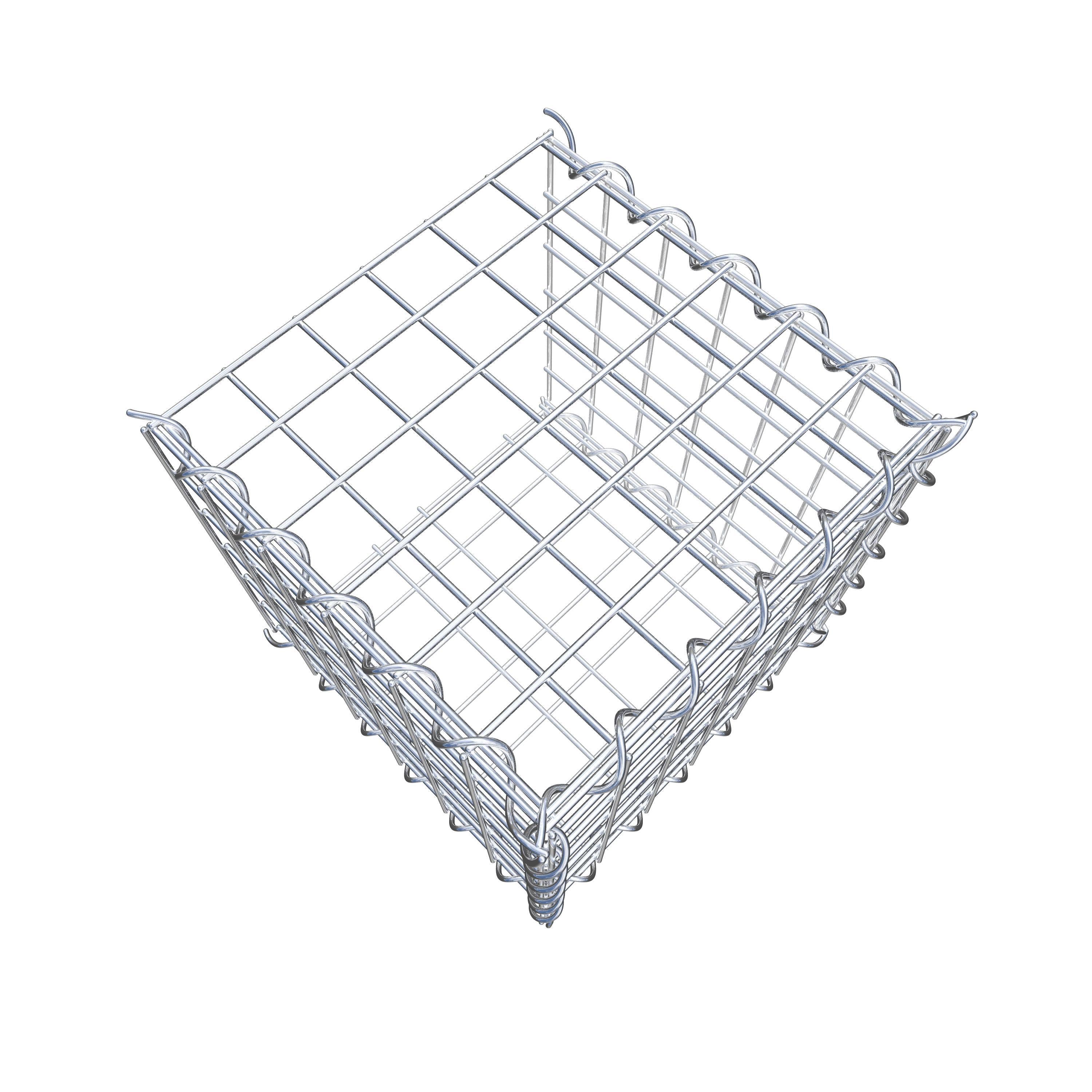 Gabião tipo 2 30 cm x 30 cm x 30 cm (C x A x P), malhagem 5 cm x 5 cm, espiral