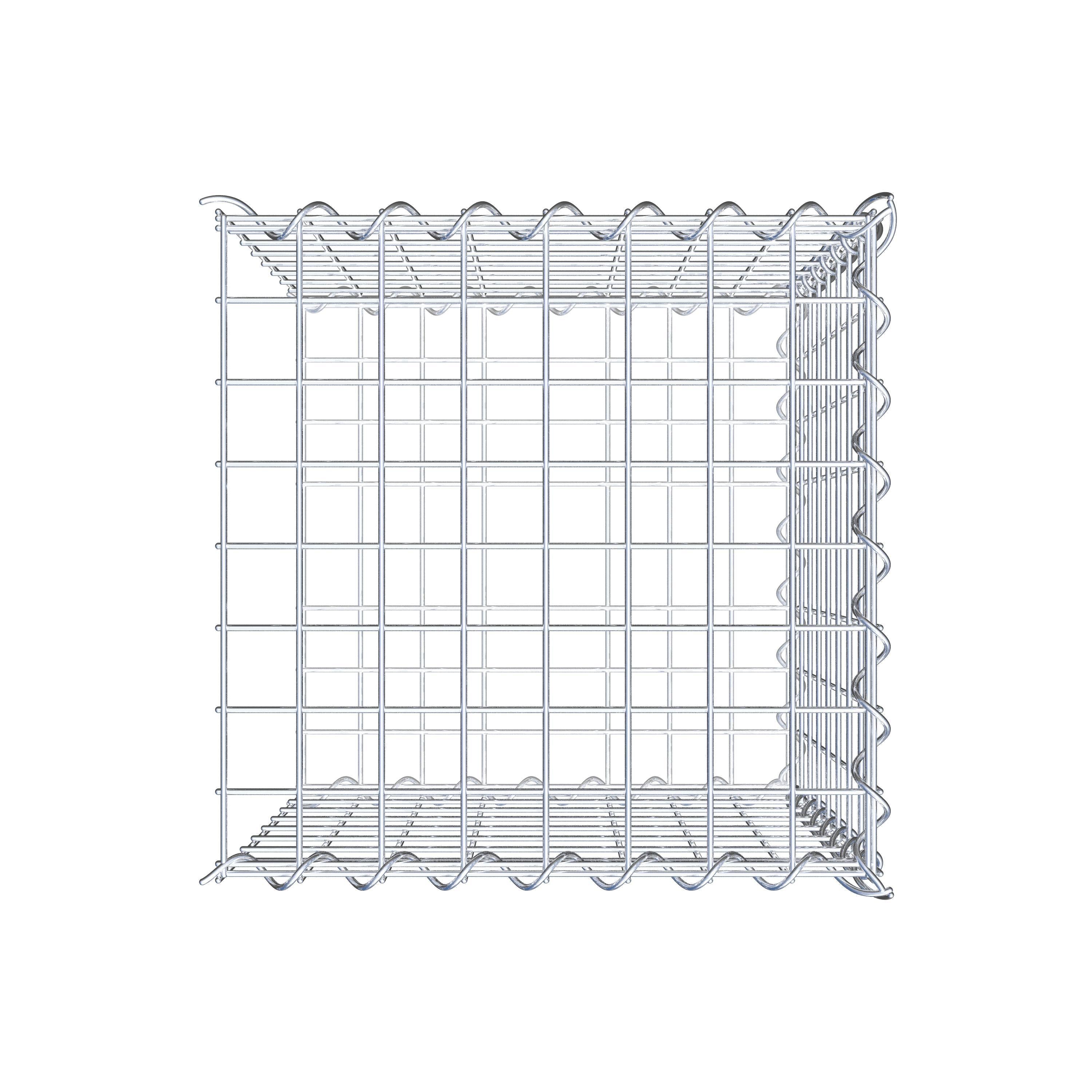 Gabião tipo 2 40 cm x 40 cm x 40 cm (C x A x P), malhagem 5 cm x 5 cm, espiral