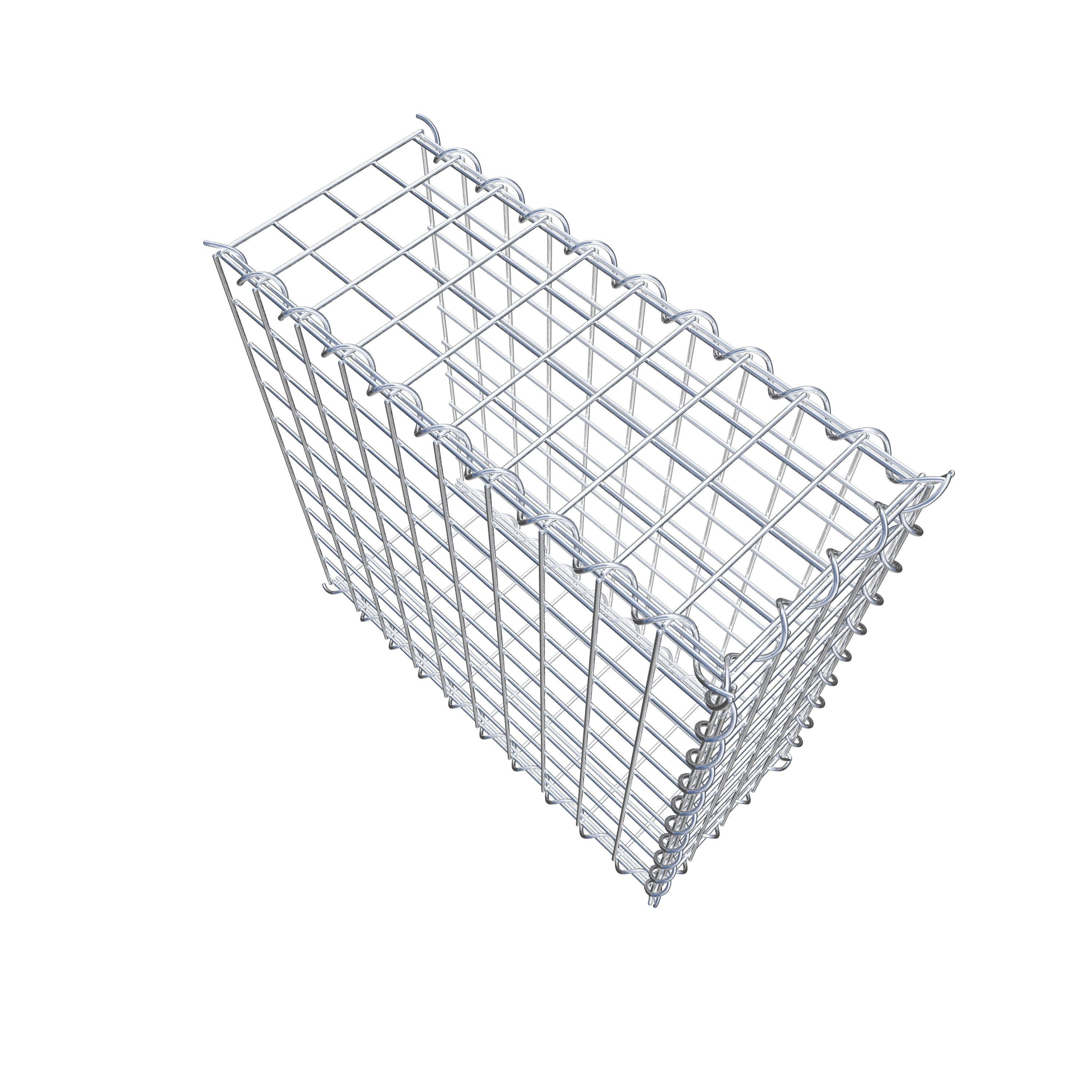 Opvokset gabion type 2 50 cm x 50 cm x 20 cm (L x H x D), maskestørrelse 5 cm x 5 cm, spiral