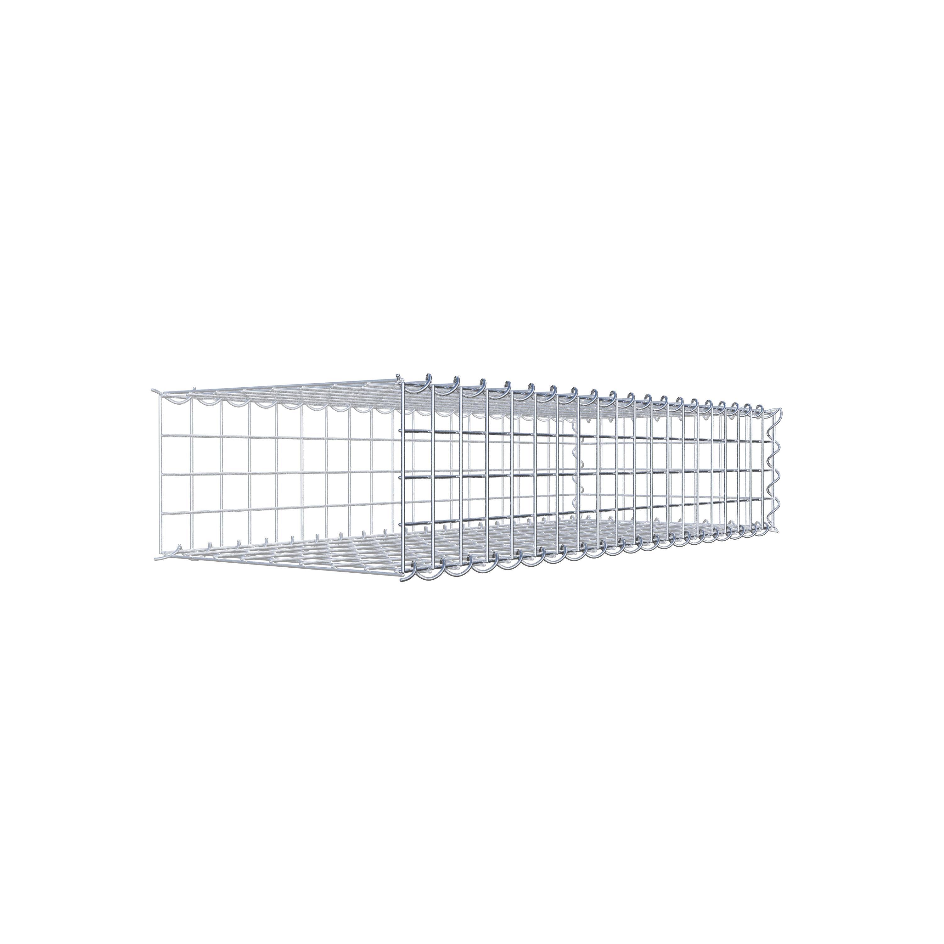 Extra gabion typ 2 100 cm x 20 cm x 40 cm (L x H x D), maskstorlek 5 cm x 5 cm, spiral