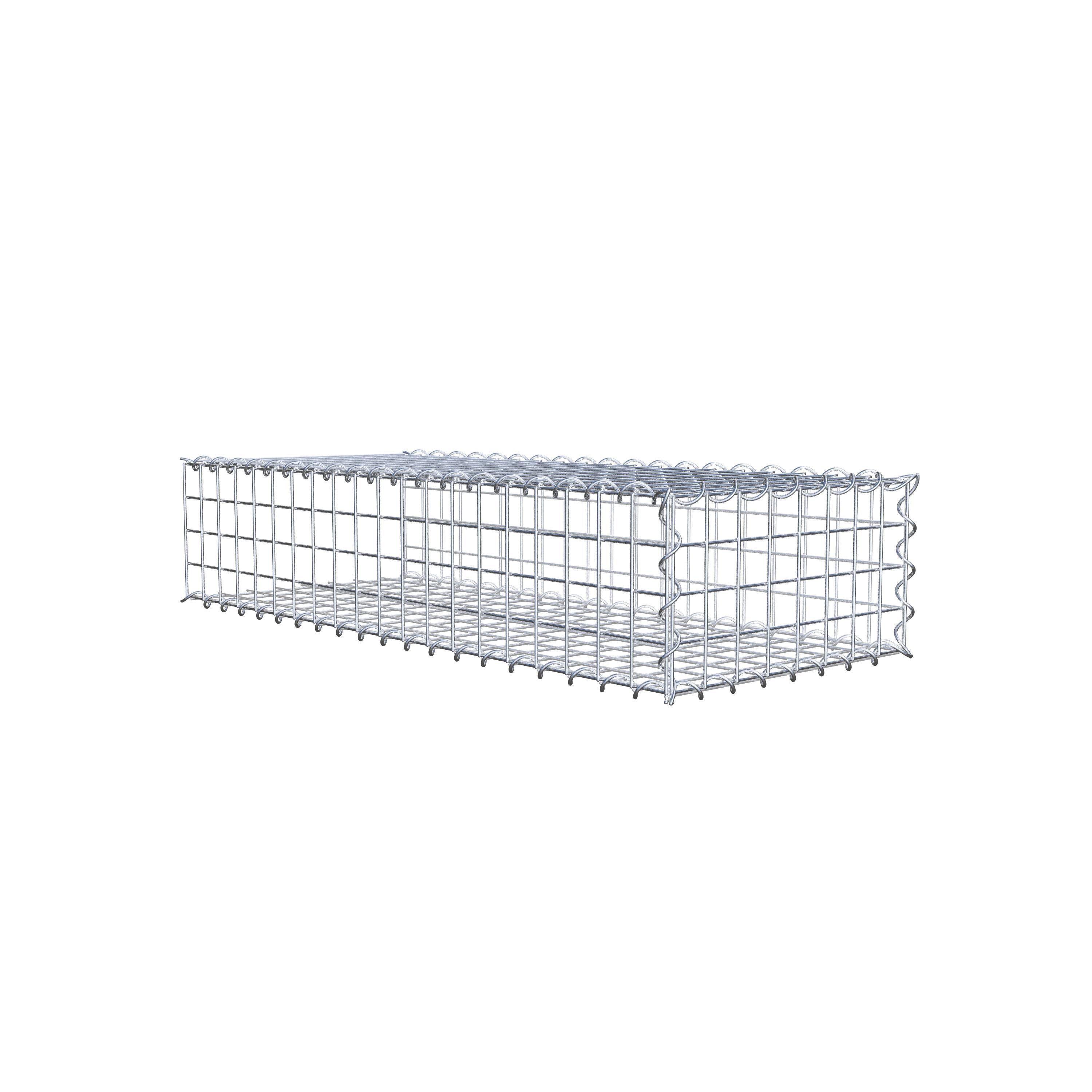 Extra gabion typ 2 100 cm x 20 cm x 40 cm (L x H x D), maskstorlek 5 cm x 5 cm, spiral