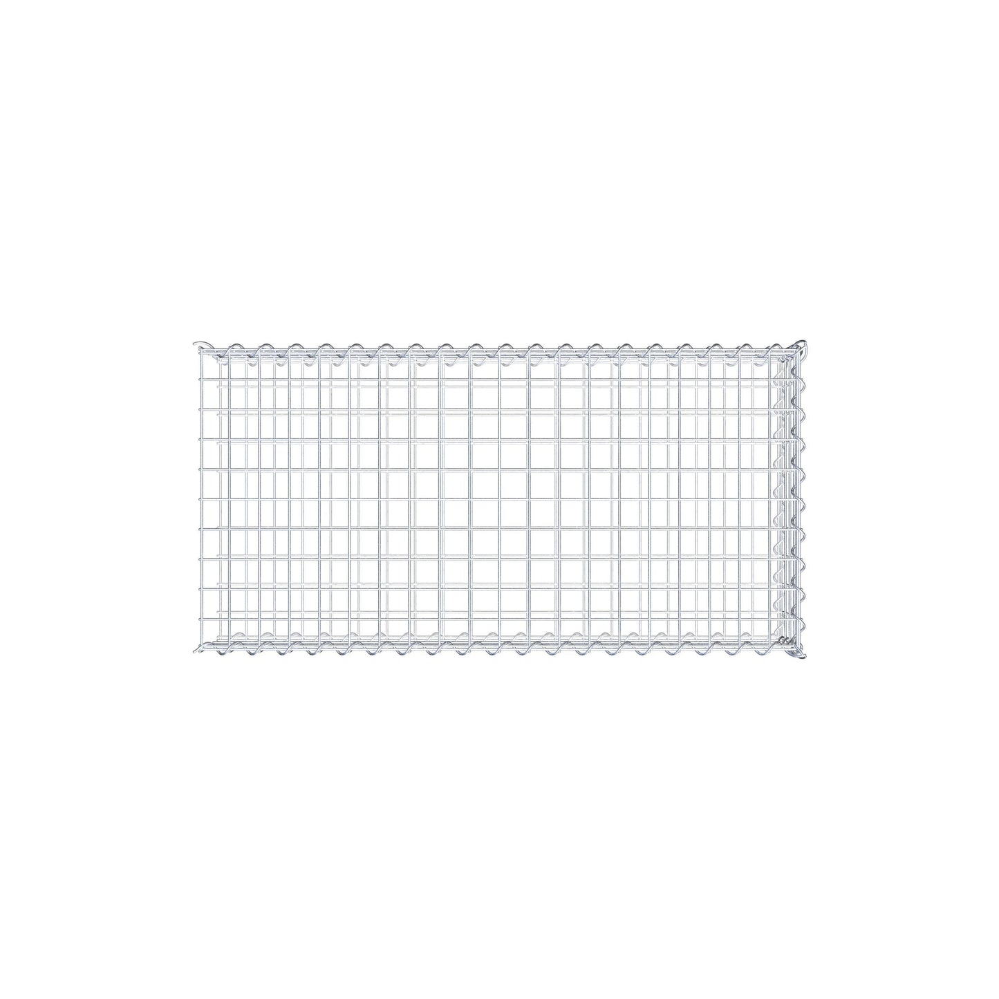 Opvokset gabion type 2 100 cm x 20 cm x 50 cm (L x H x D), maskestørrelse 5 cm x 5 cm, spiral