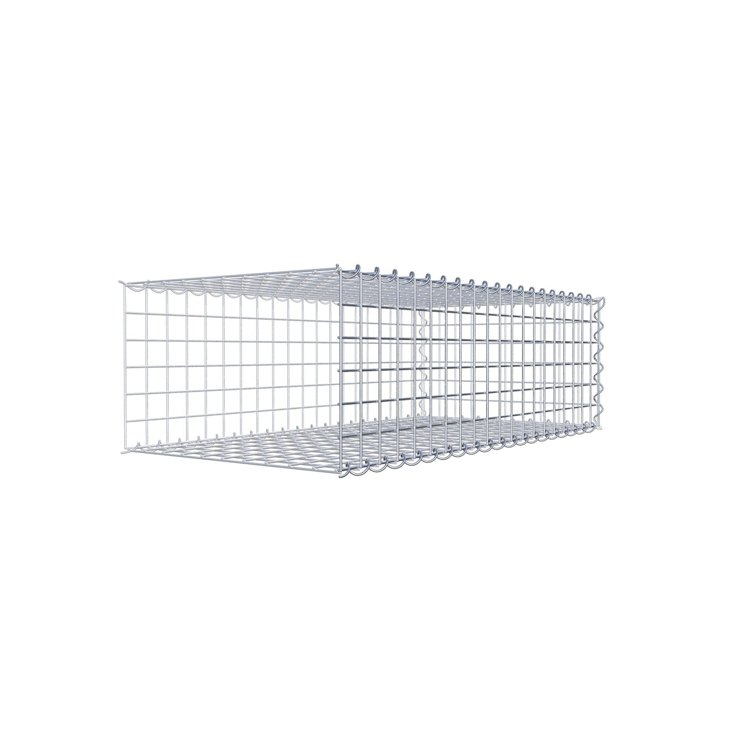 Extra gabion typ 2 100 cm x 30 cm x 50 cm (L x H x D), maskstorlek 5 cm x 5 cm, spiral