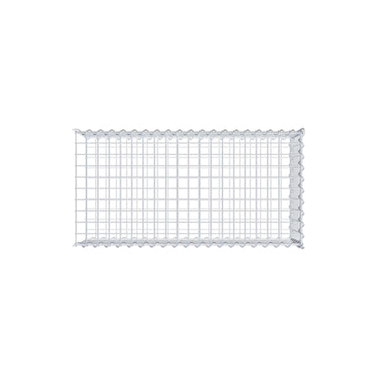 Extra gabion typ 2 100 cm x 30 cm x 50 cm (L x H x D), maskstorlek 5 cm x 5 cm, spiral