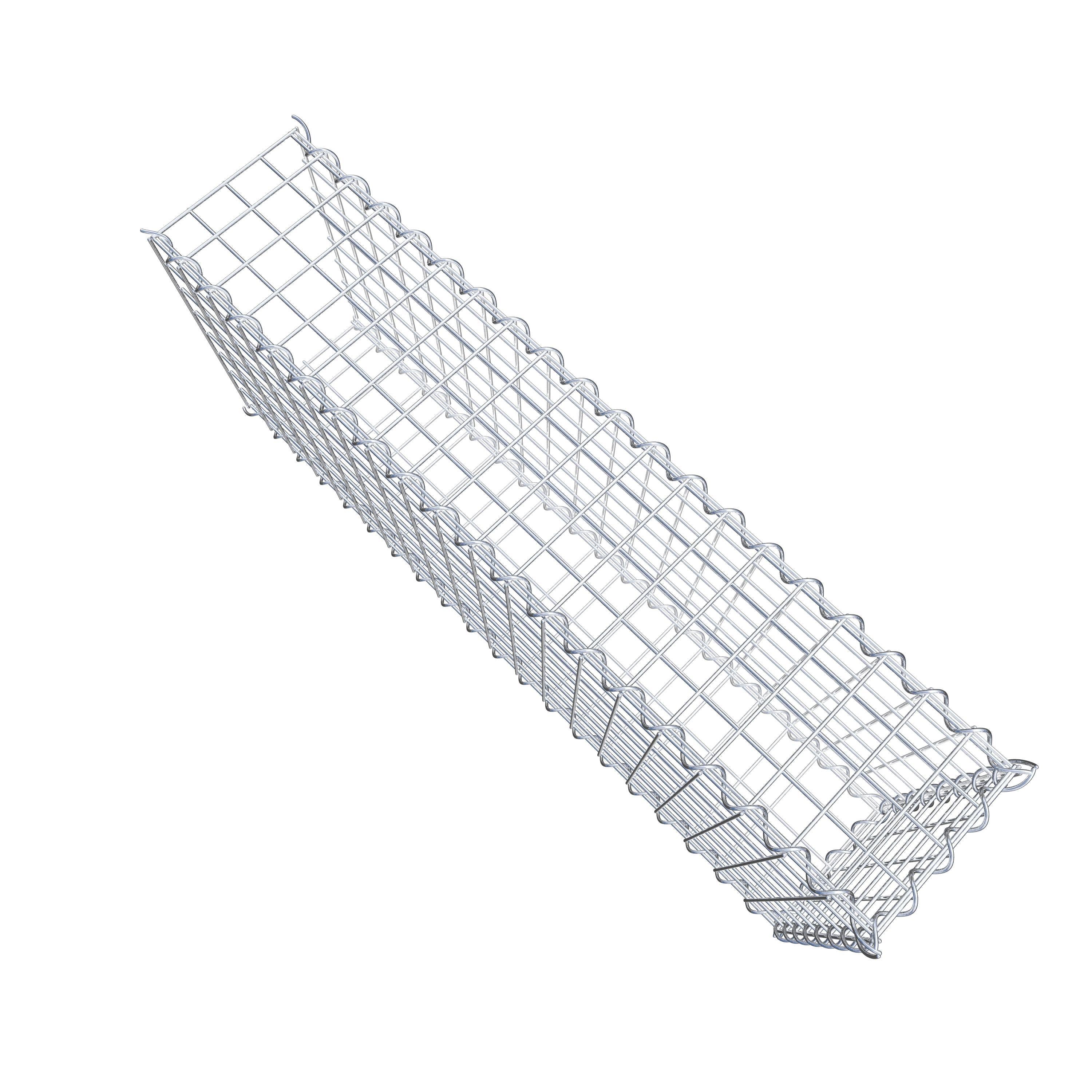 Gavión adulto tipo 2 100 cm x 40 cm x 20 cm (largo x alto x profundidad), tamaño de malla 5 cm x 5 cm, espiral