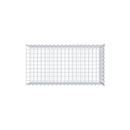 Grown-on gabion type 2 100 cm x 40 cm x 50 cm (L x H x D), mesh size 5 cm x 5 cm, spiral