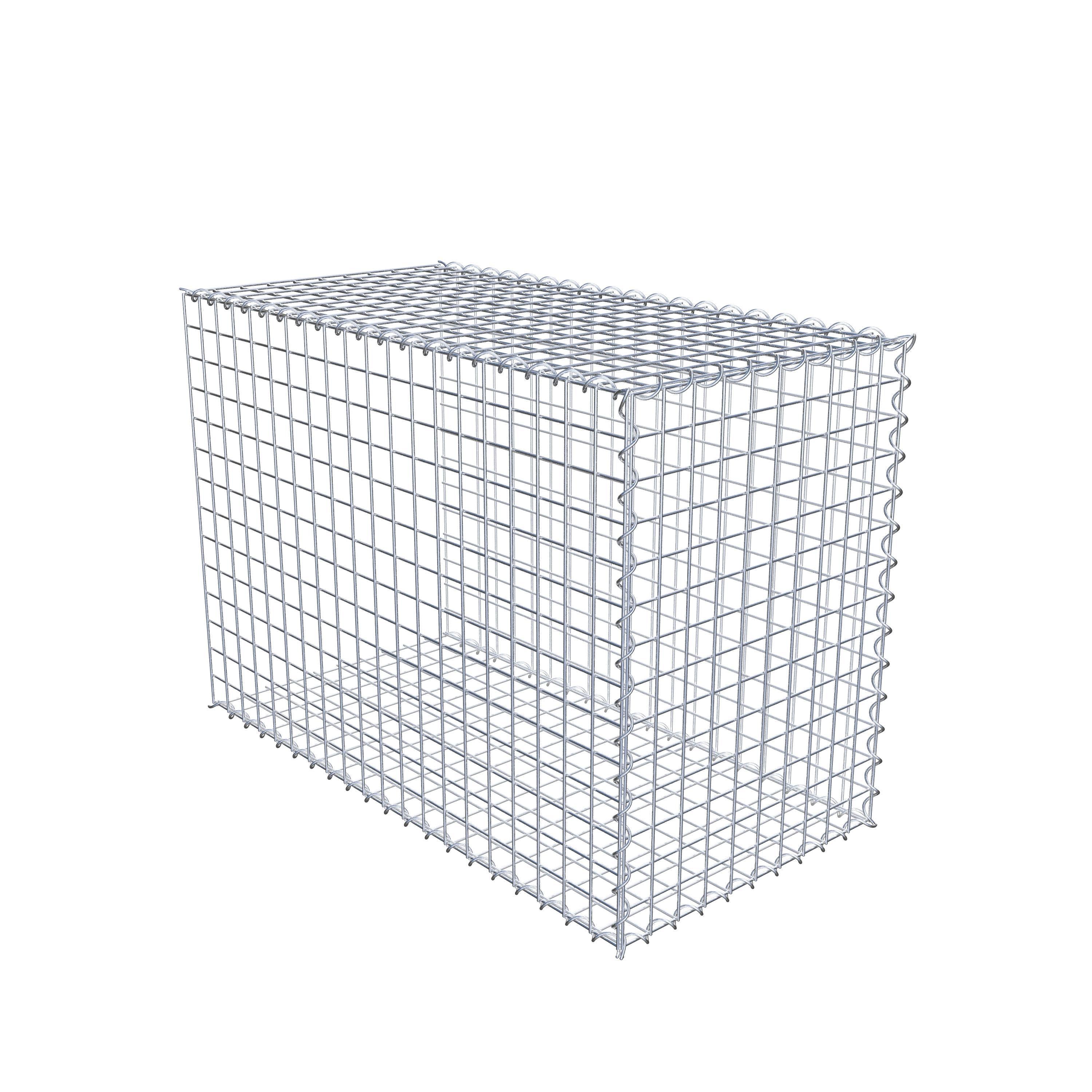 Opvokset gabion type 2 100 cm x 70 cm x 50 cm (L x H x D), maskestørrelse 5 cm x 5 cm, spiral