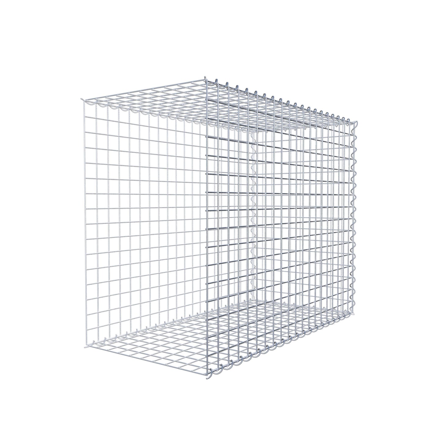 Gabião tipo 2 100 cm x 80 cm x 50 cm (C x A x P), malhagem 5 cm x 5 cm, espiral