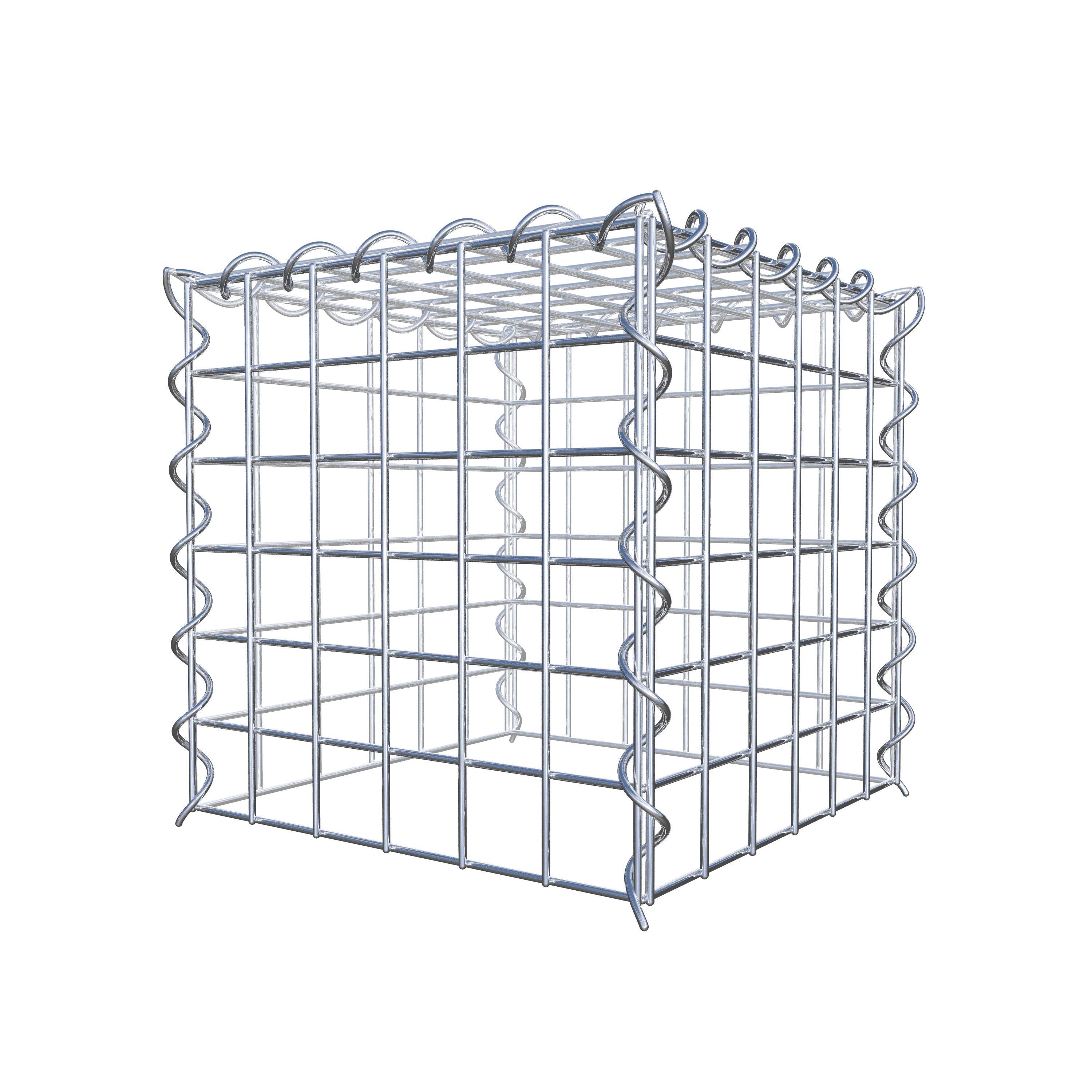 Gabião tipo 3 30 cm x 30 cm x 30 cm (C x A x P), malhagem 5 cm x 5 cm, espiral