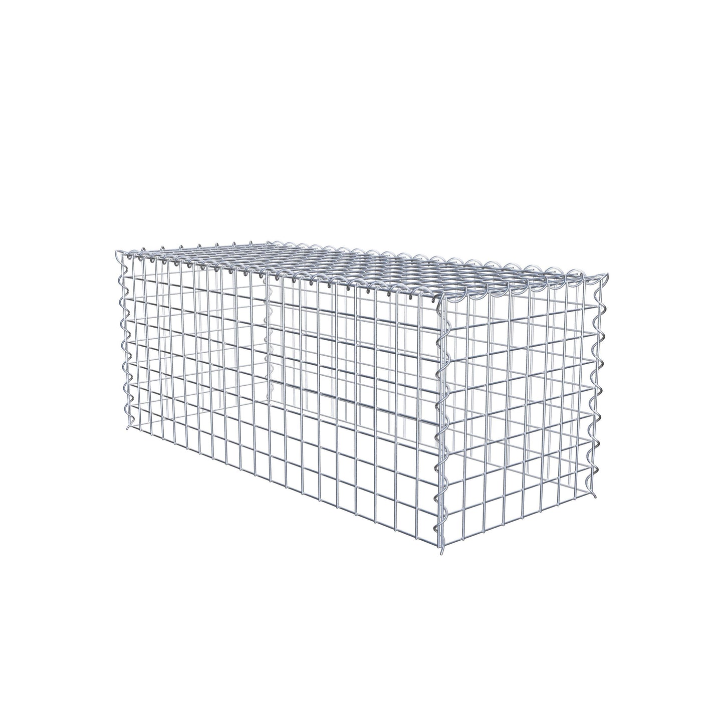 Gabion rapporté type 3 100 cm x 40 cm x 40 cm (L x H x P), mailles 5 cm x 5 cm, spirale