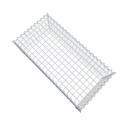Opvokset gabion type 3 100 cm x 40 cm x 50 cm (L x H x D), maskestørrelse 5 cm x 5 cm, spiral