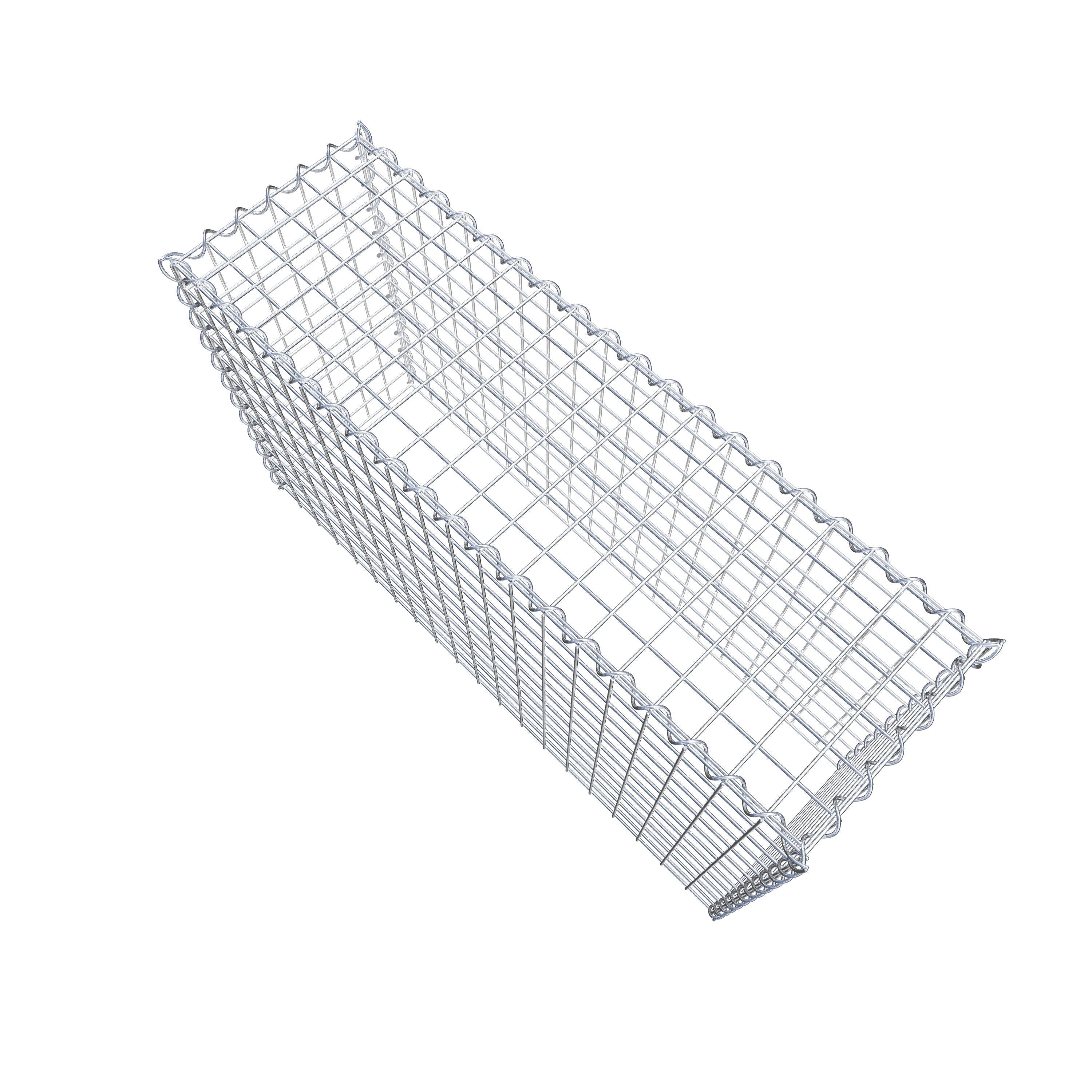 Opvokset gabion type 3 100 cm x 60 cm x 30 cm (L x H x D), maskestørrelse 5 cm x 5 cm, spiral