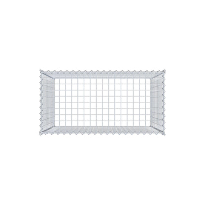 Add-on schanskorf type 3 100 cm x 90 cm x 50 cm (L x H x D), maaswijdte 5 cm x 5 cm, spiraalvormig