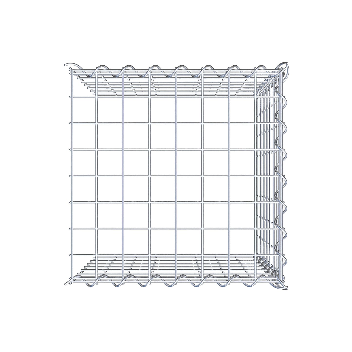 Gabbione aggiuntivo tipo 4 40 cm x 40 cm x 40 cm (L x H x P), dimensione maglia 5 cm x 5 cm, a spirale