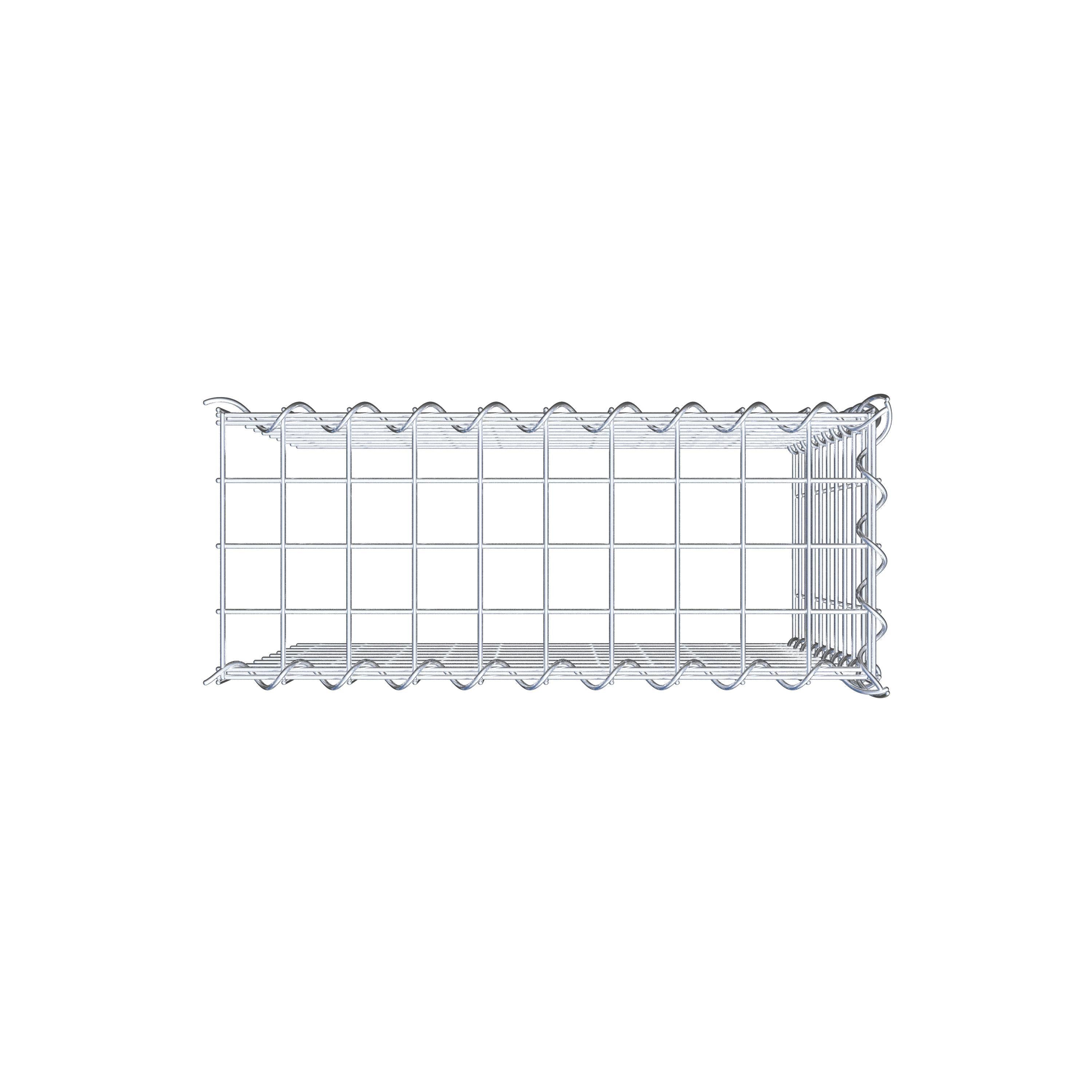 Gabião tipo 4 50 cm x 50 cm x 20 cm (C x A x P), malhagem 5 cm x 5 cm, espiral