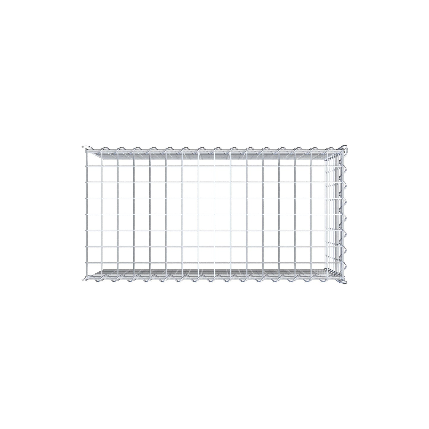 Gabion rapporté type 4 80 cm x 40 cm x 40 cm (L x H x P), mailles 5 cm x 5 cm, spirale