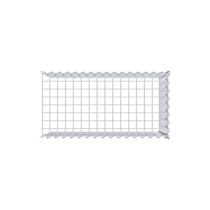 Gabion rapporté type 4 80 cm x 40 cm x 40 cm (L x H x P), mailles 5 cm x 5 cm, spirale